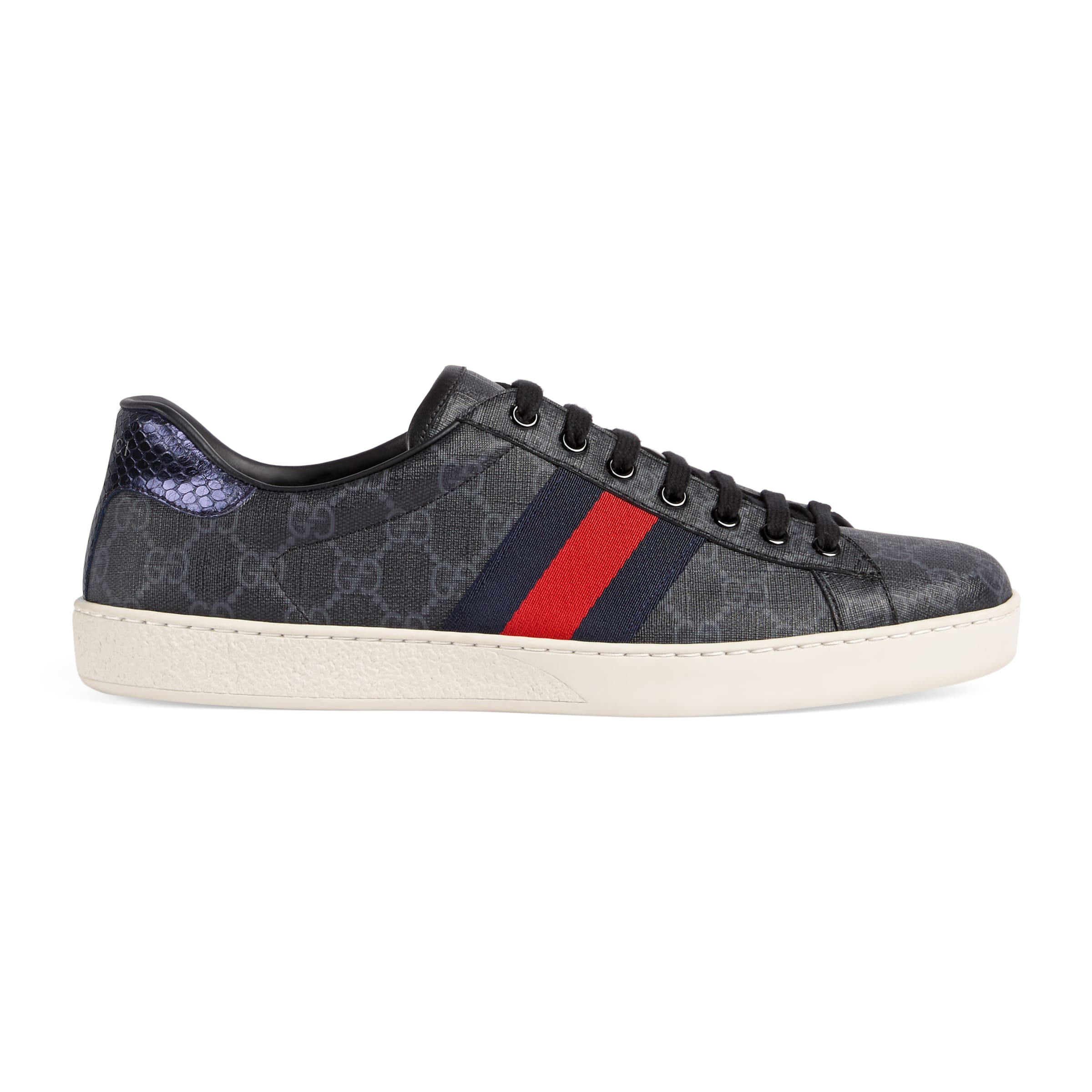 Shop Gucci Ace Herren-sneaker Gg Supreme In Black