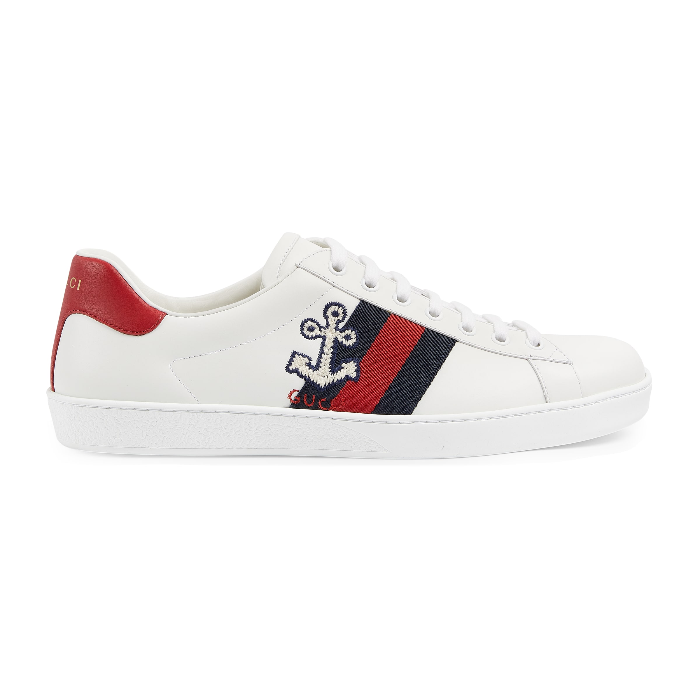 new ace webbed low top sneaker gucci