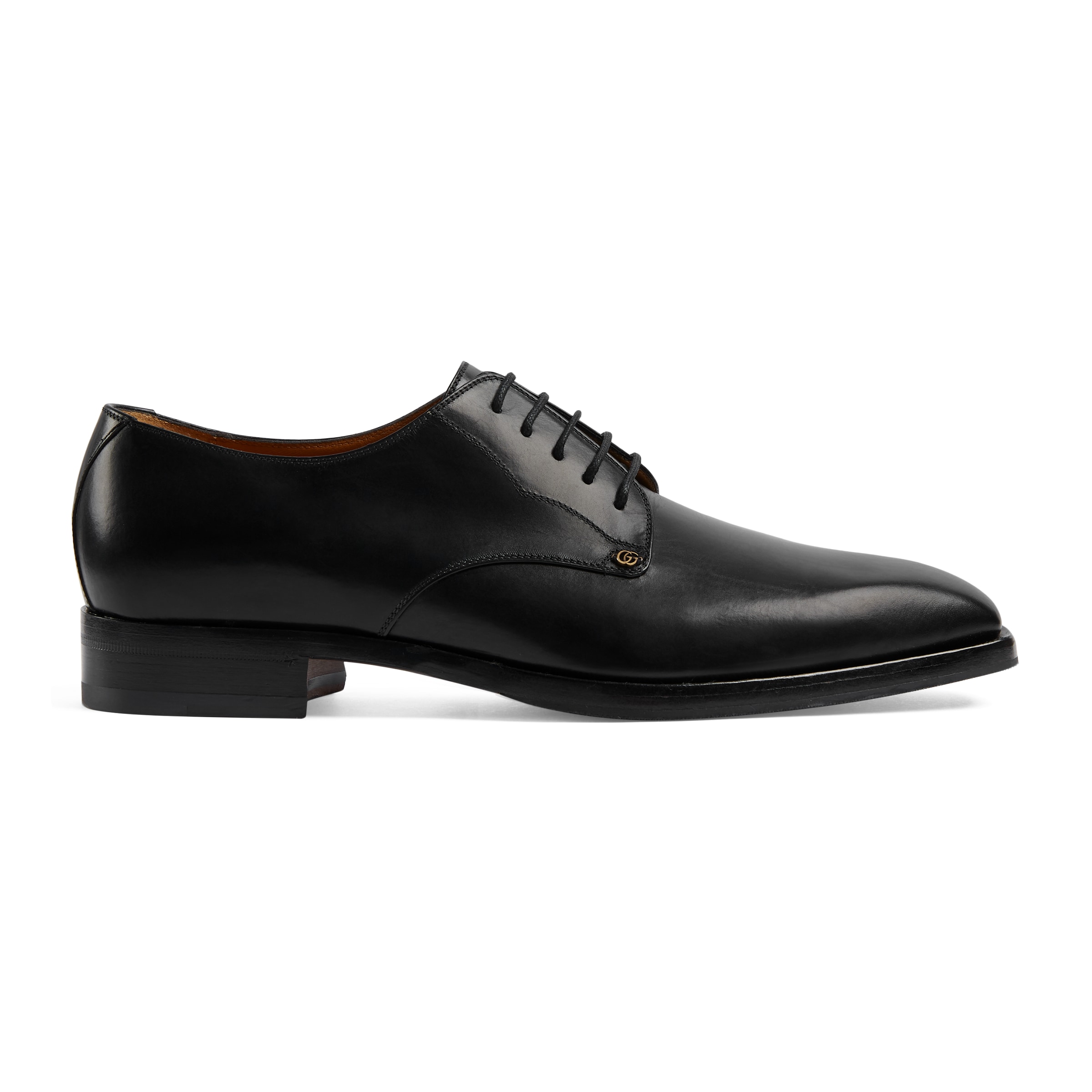 Gucci 30mm Gg Dtl Leather Lace-up Shoes In Black