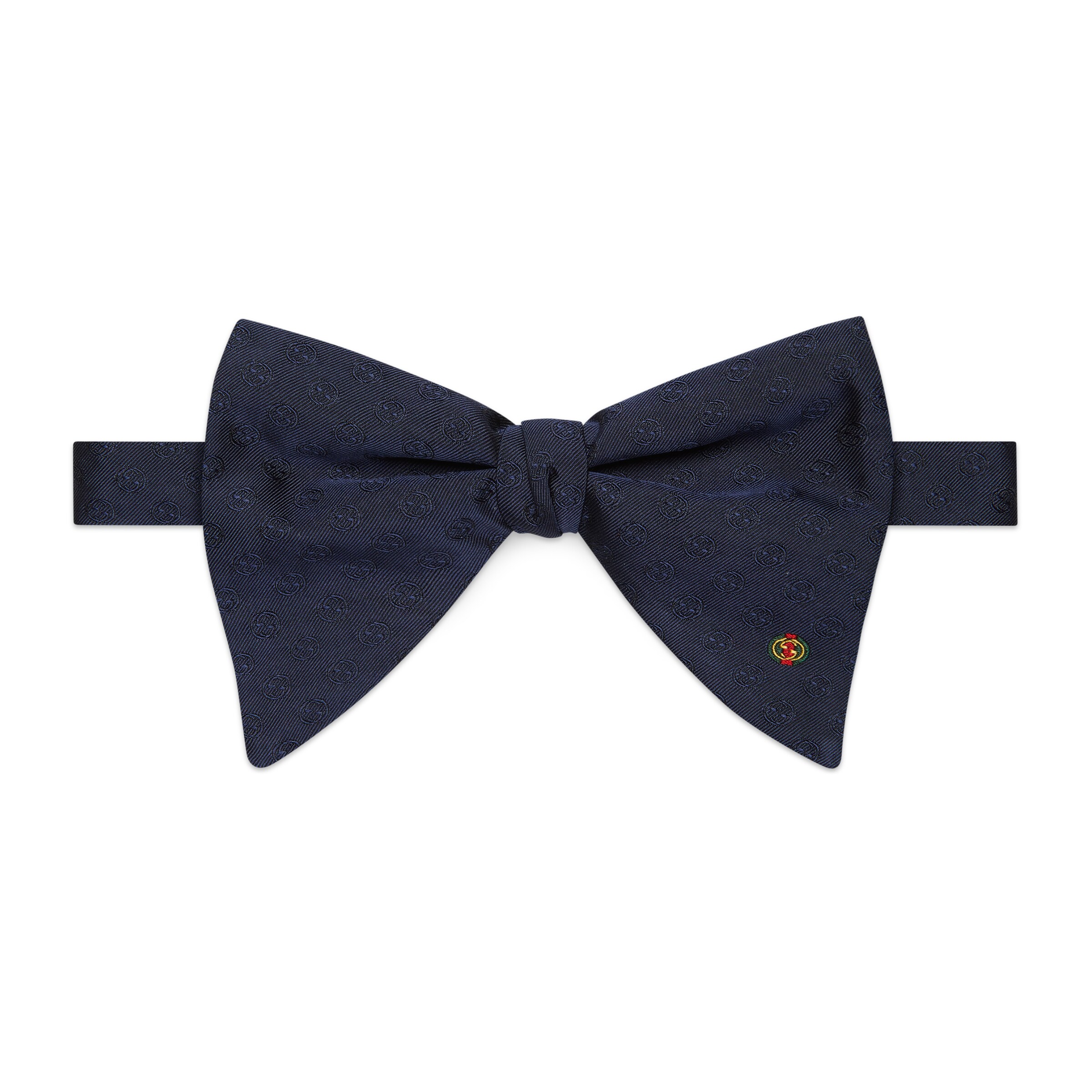 Gucci Silk Bow Tie In Blau