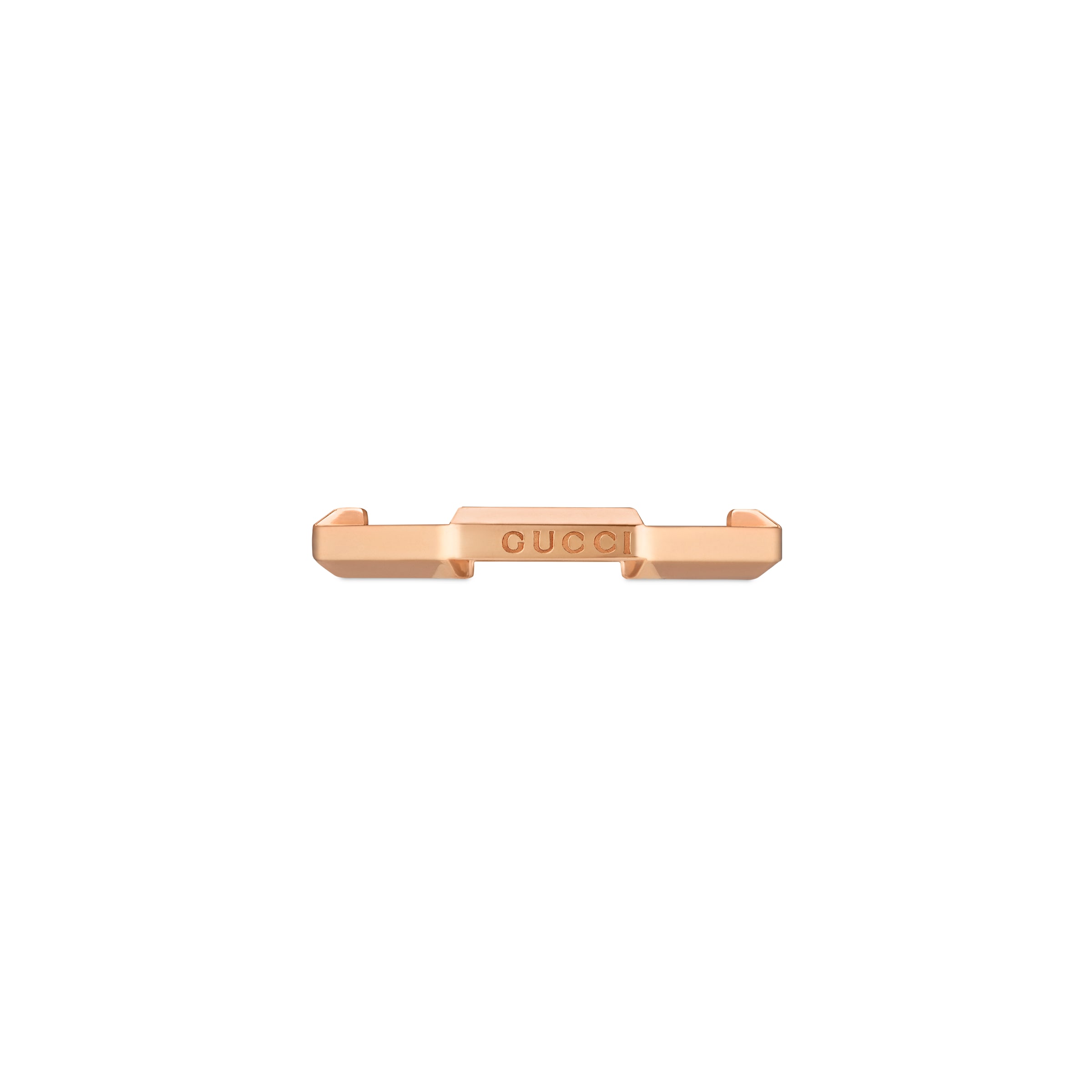 Shop Gucci Link To Love Mirrored Ring In Rose Gold