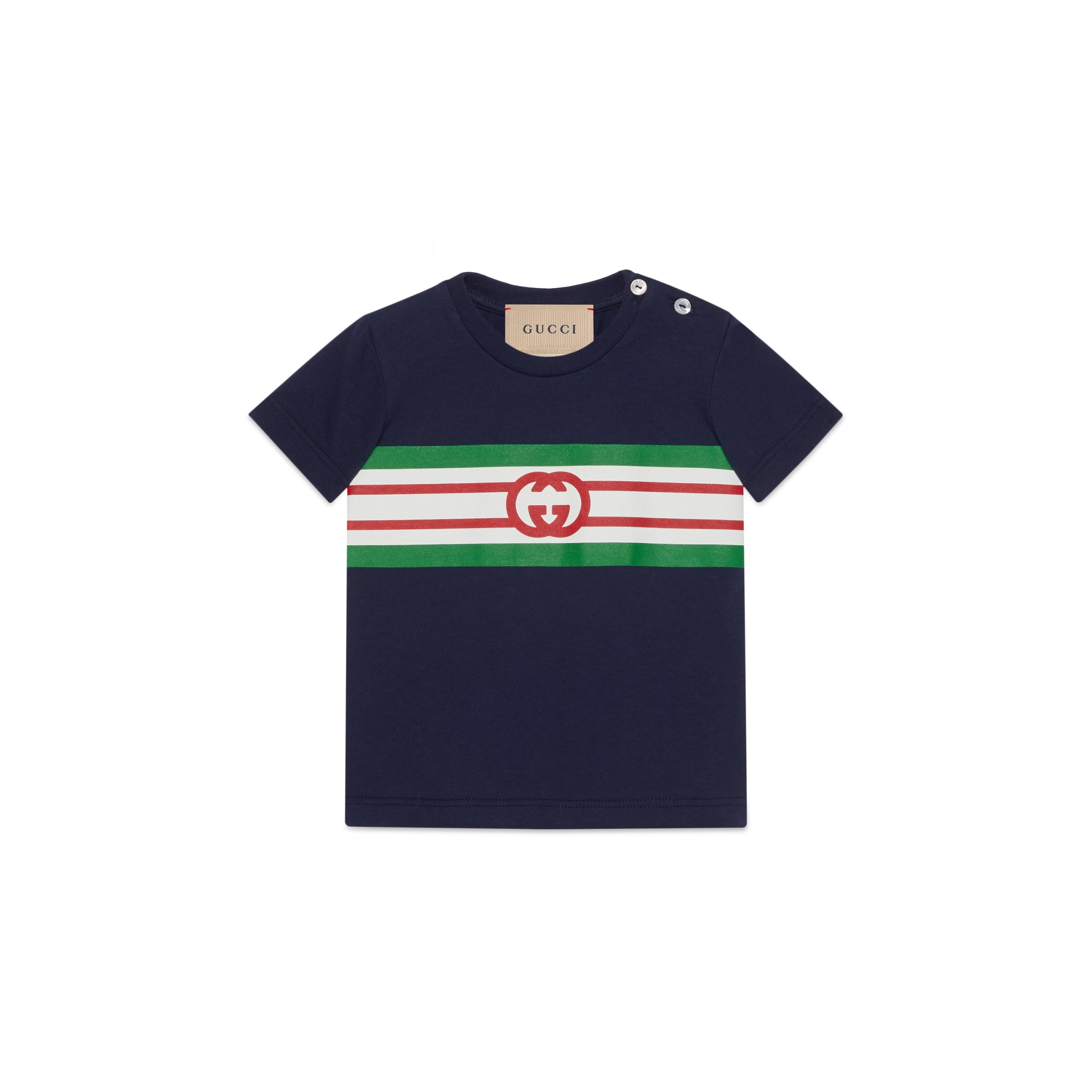 Gucci Baby Polo Shirt With Interlocking G In Blue ModeSens