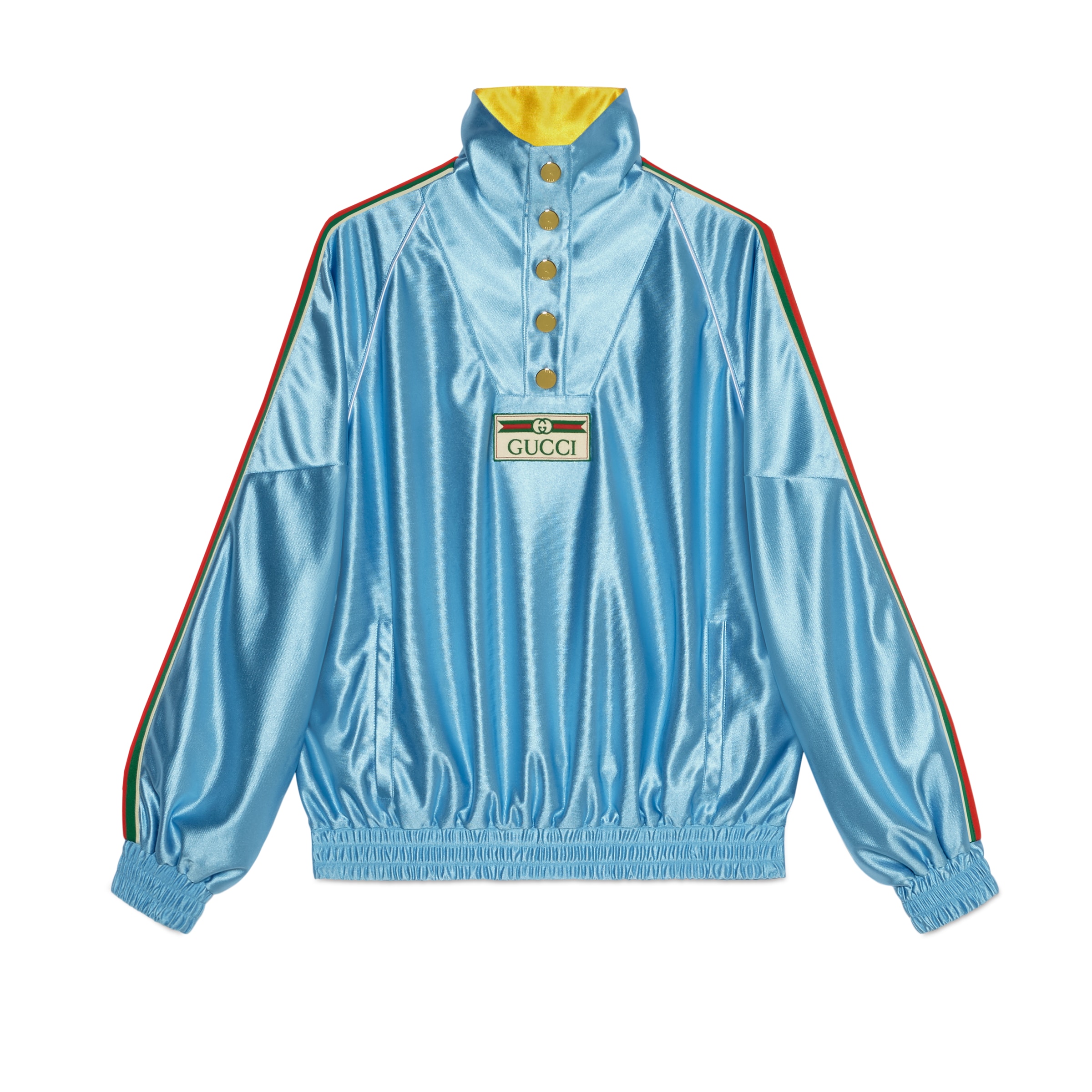 Gucci Interlocking G Web Stripe Sweatshirt In Blue