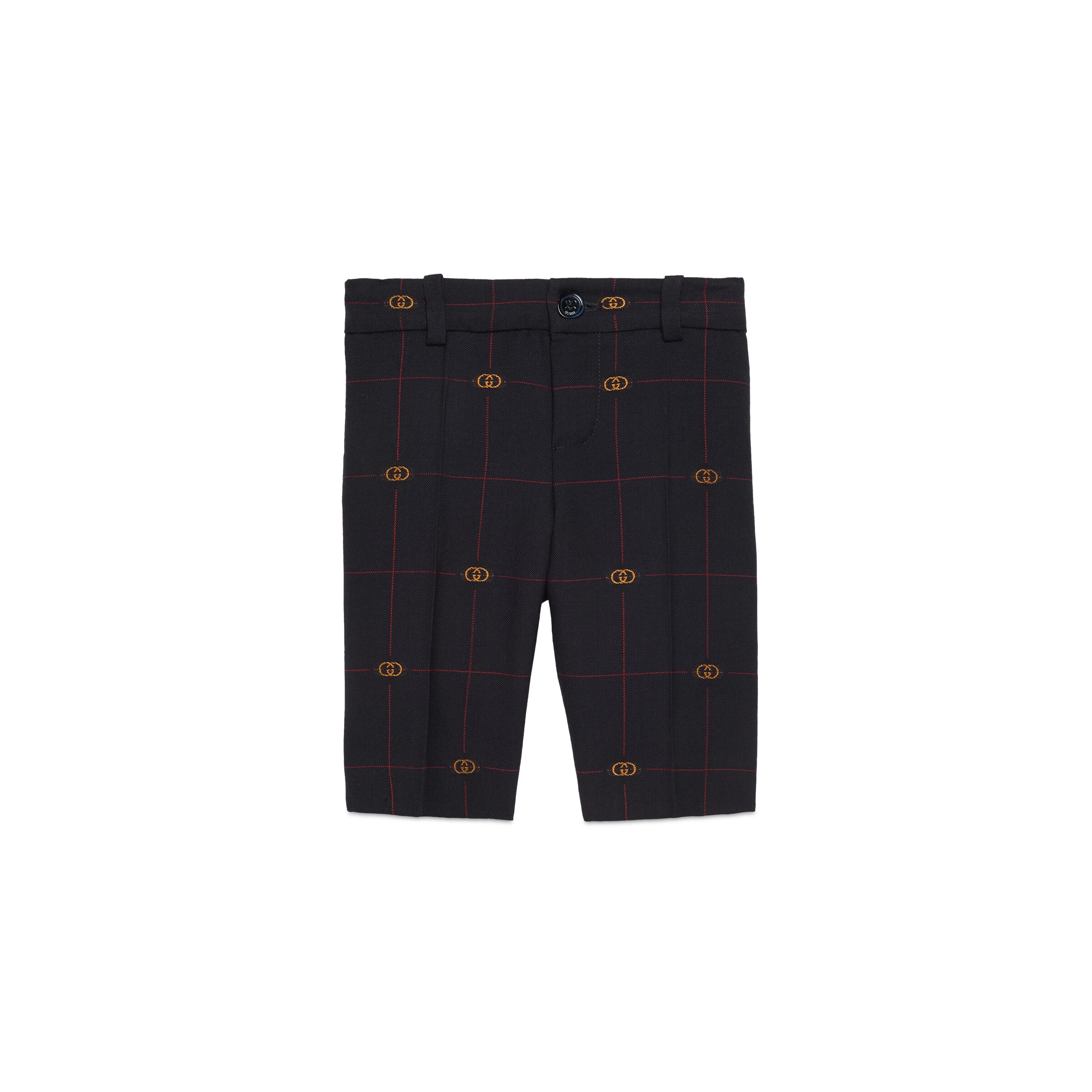 Gucci Baby Interlocking G Wool Trousers In Blue ModeSens