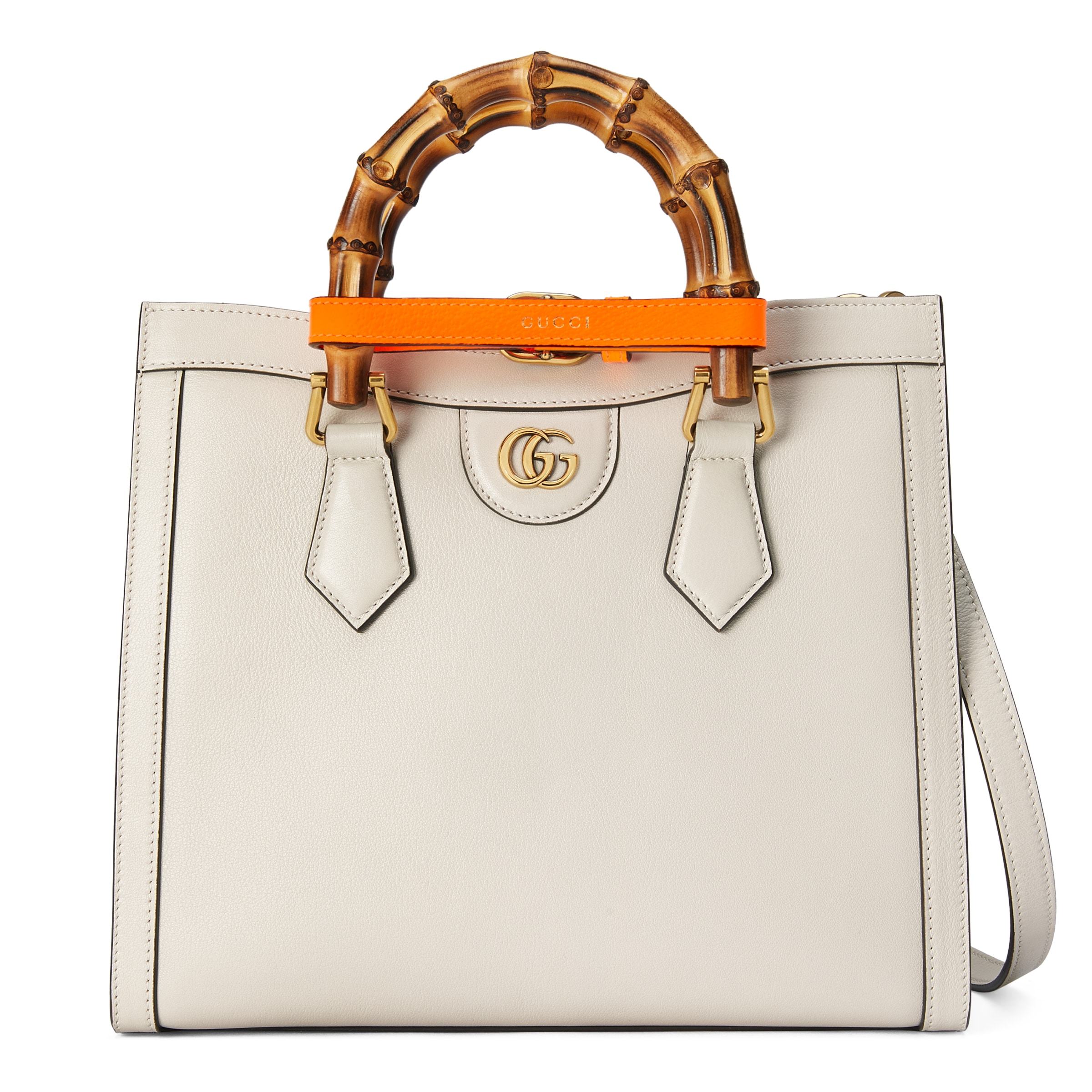 Gucci Diana Small Tote Bag In White