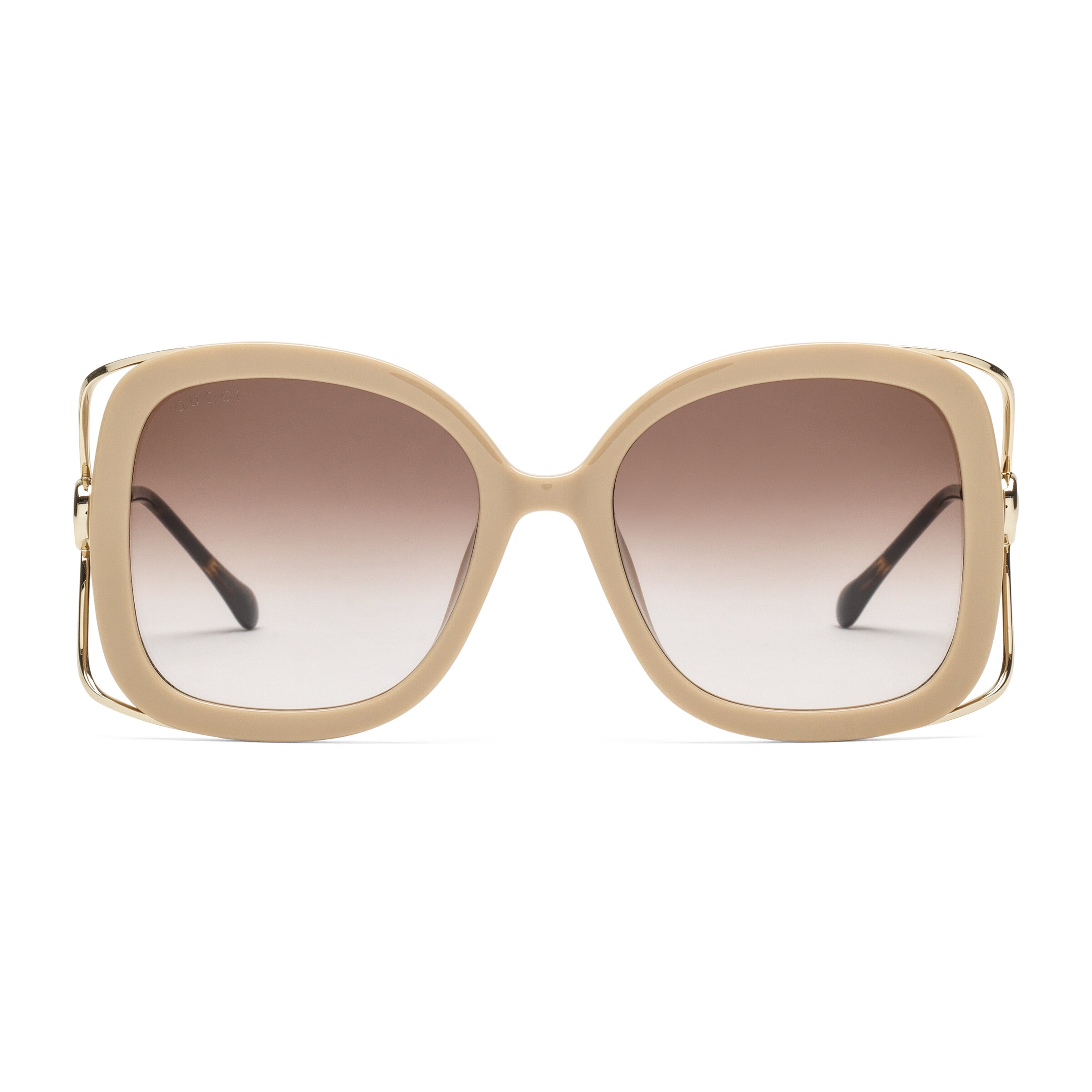 Gucci Rectangular Sunglasses With Horsebit In Brown ModeSens