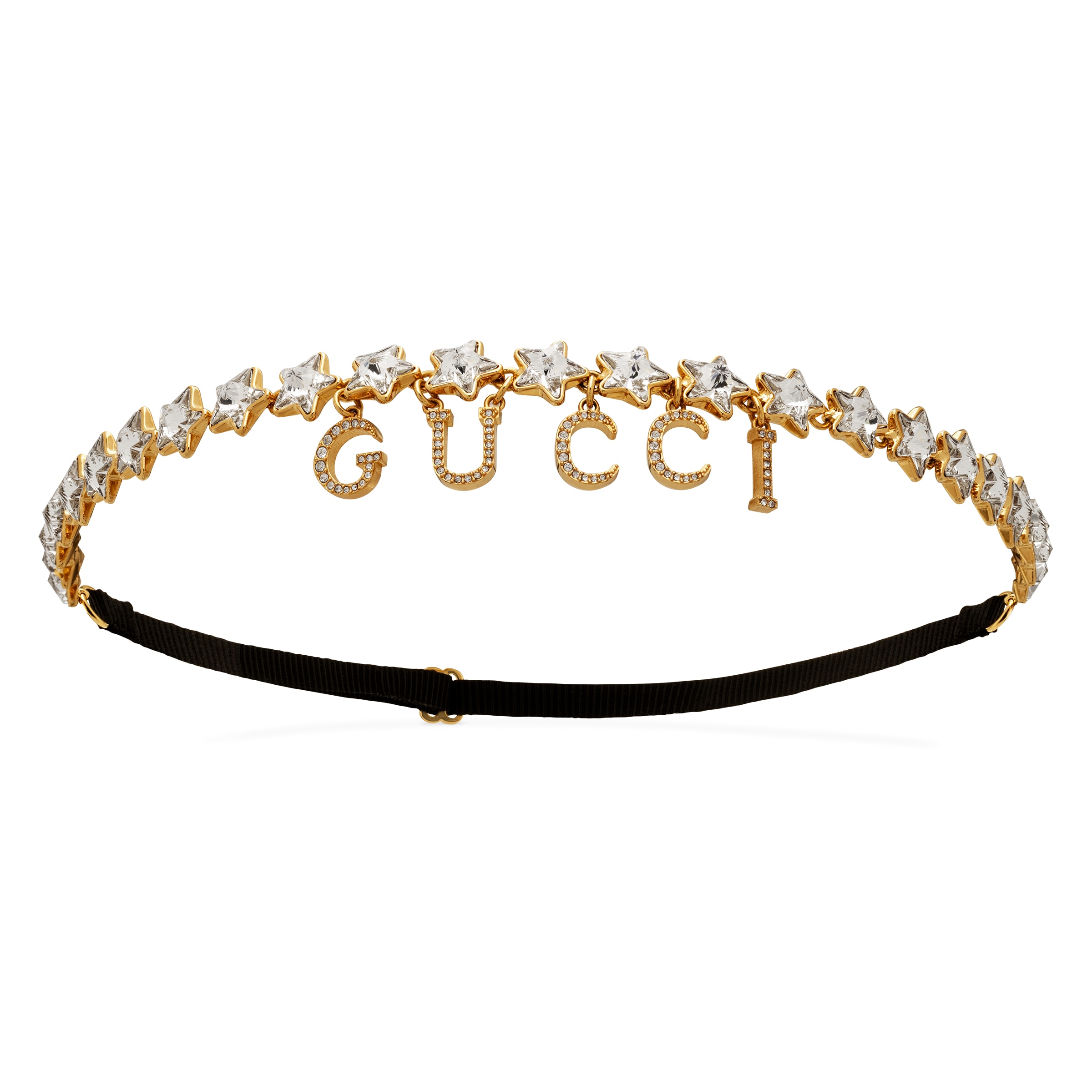 Gucci Tiara With Script In Gold ModeSens