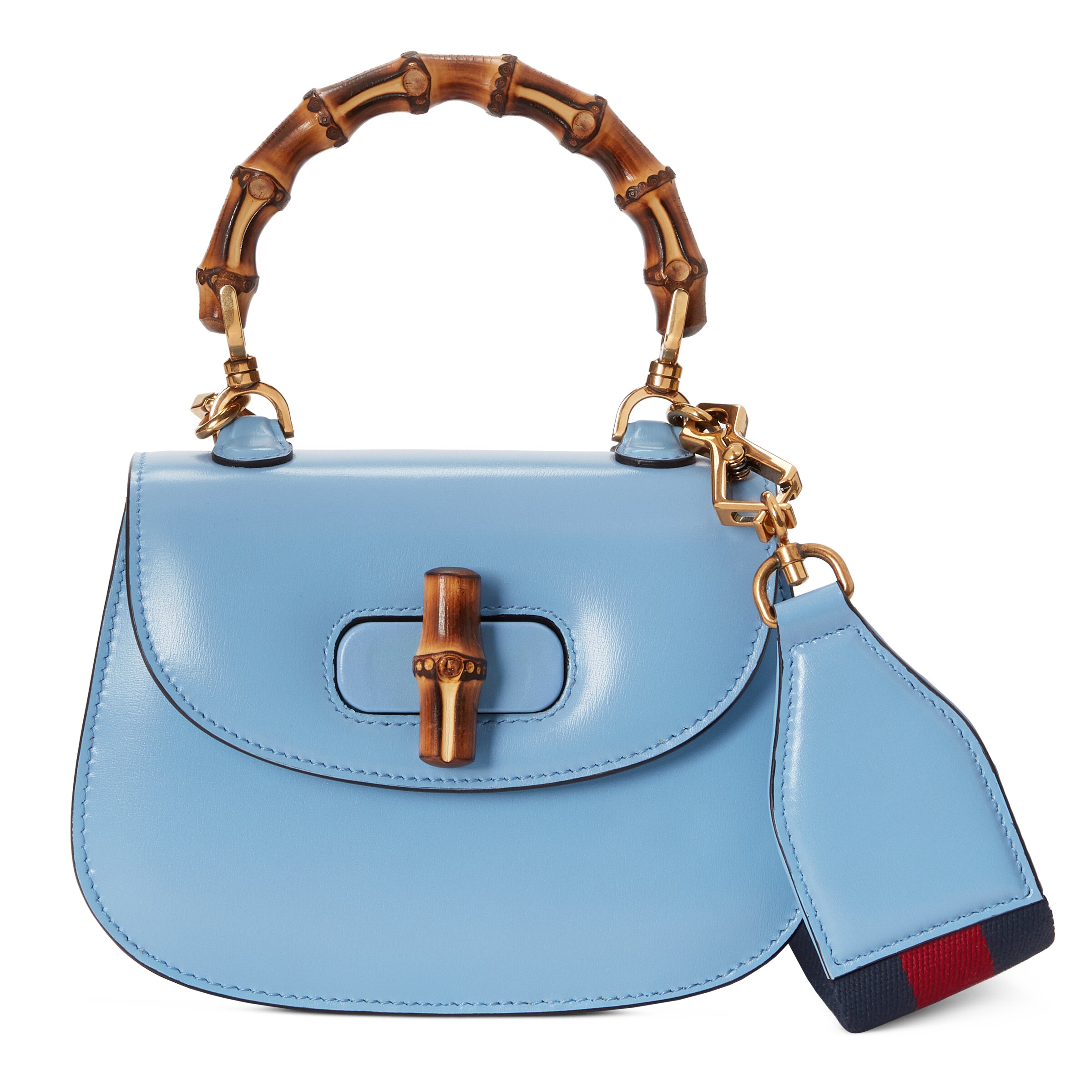 Gucci Bamboo 1947 Mini Top Handle Bag In Blue