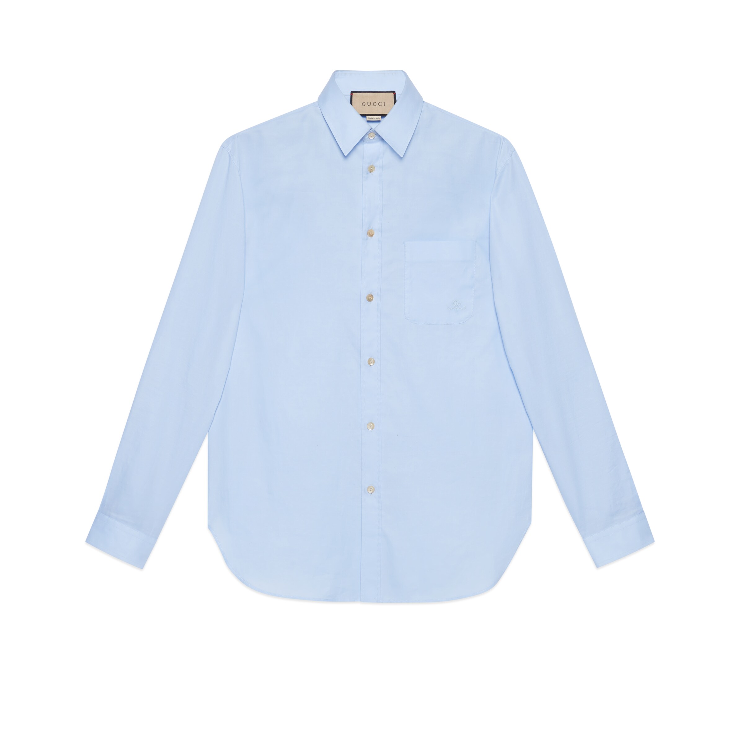 Gucci Cotton Shirt In Blue