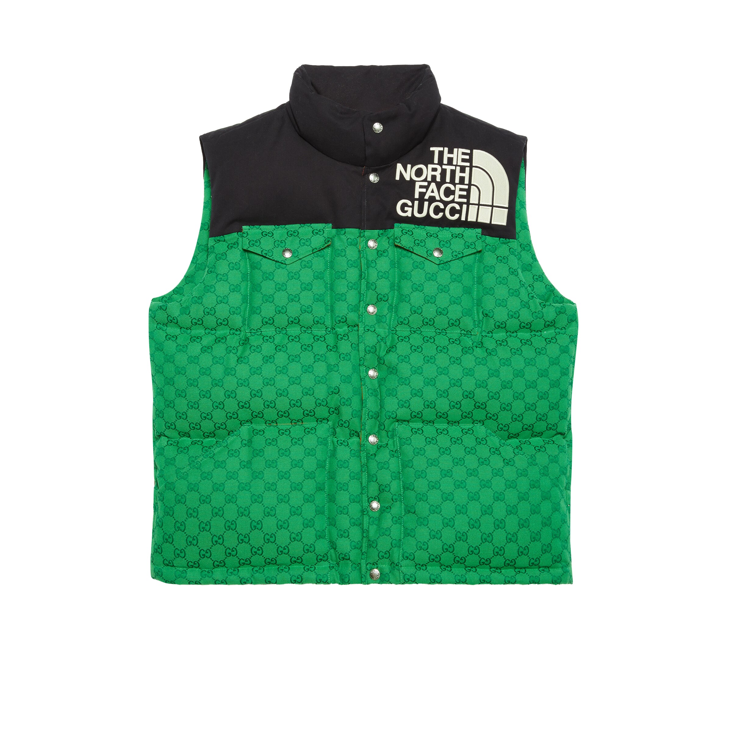 Gucci The North Face X  Padded Vest In Green