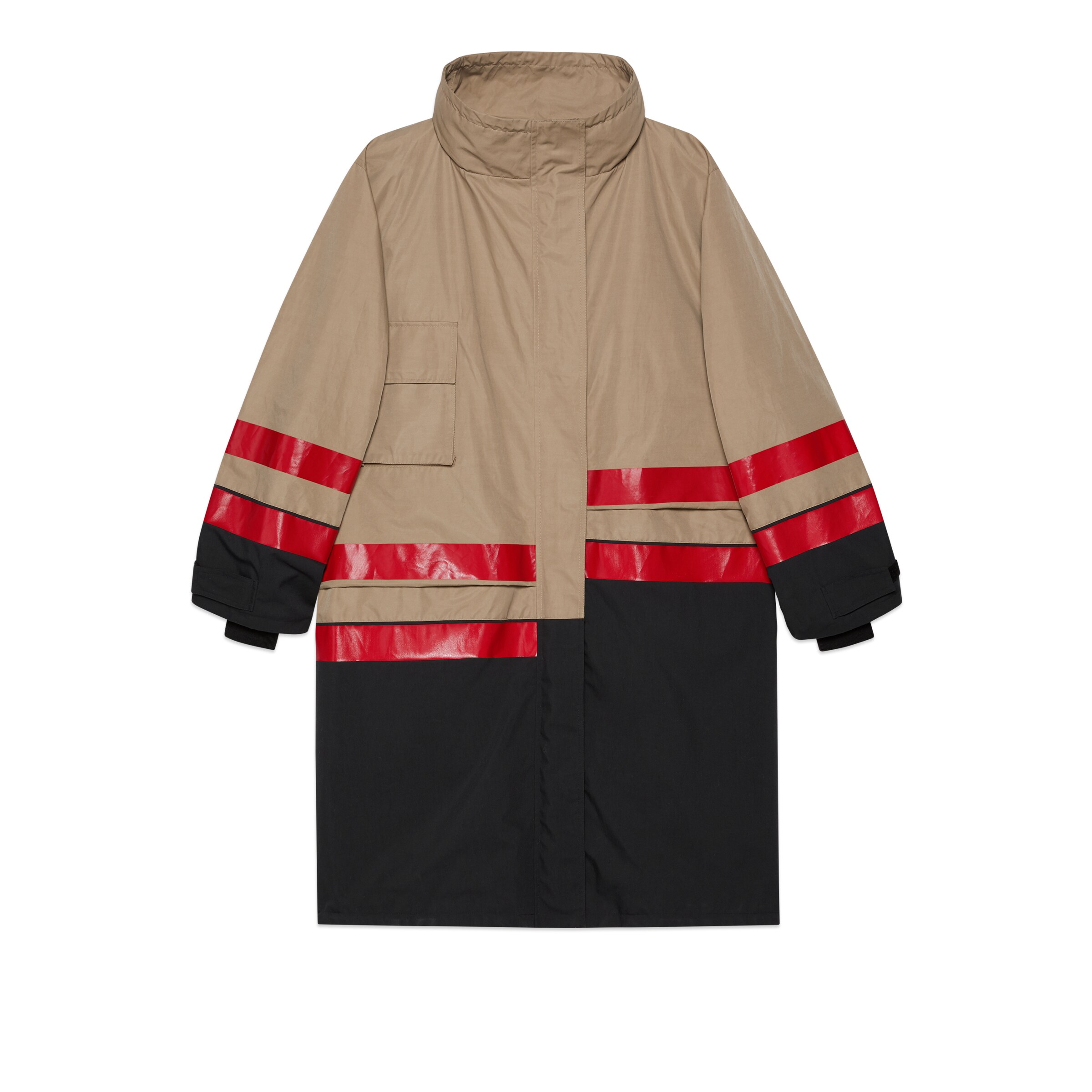 Gucci The Hacker Project Technical Cotton Coat In Beige
