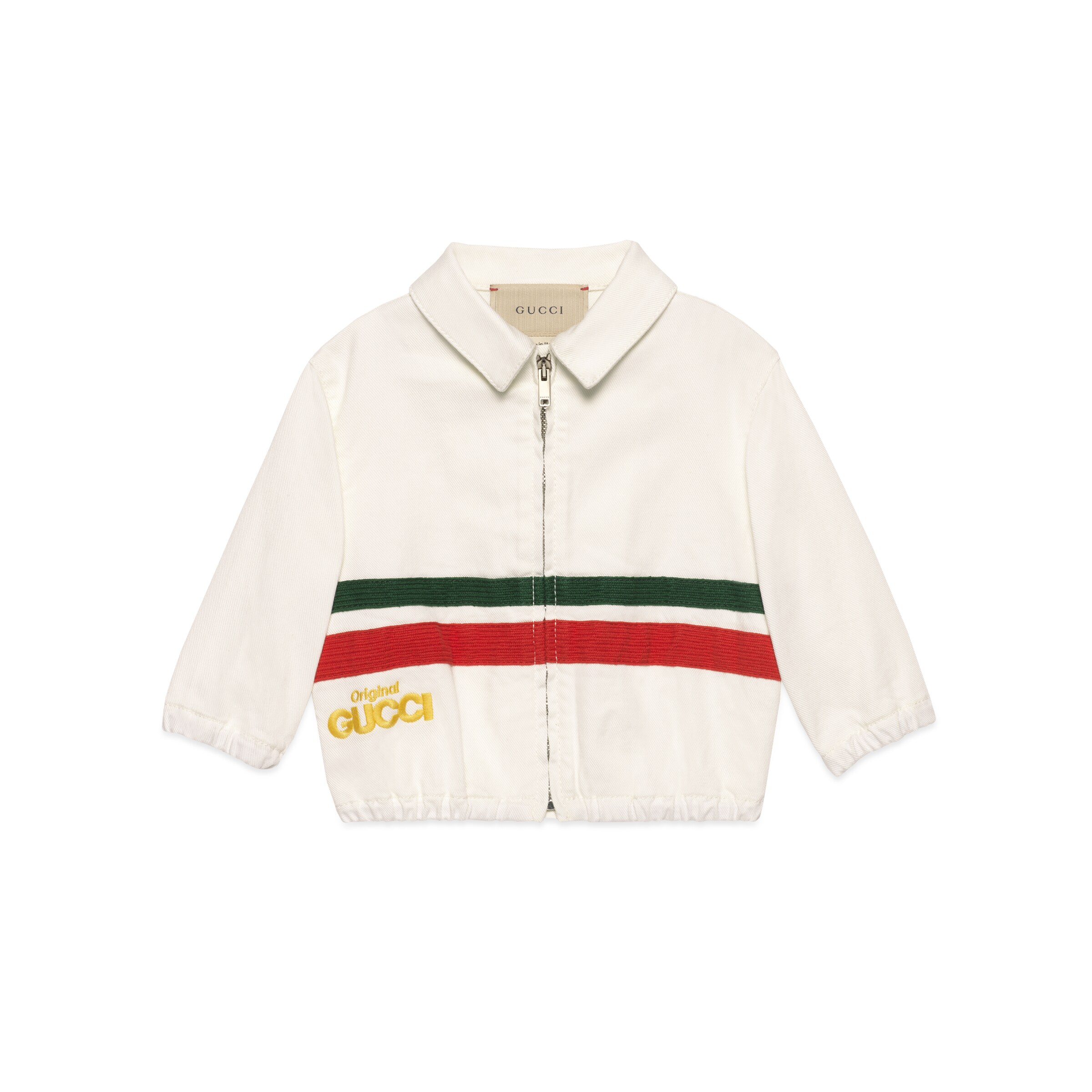 Gucci Baby 'original ' Denim Bomber Jacket In White ModeSens