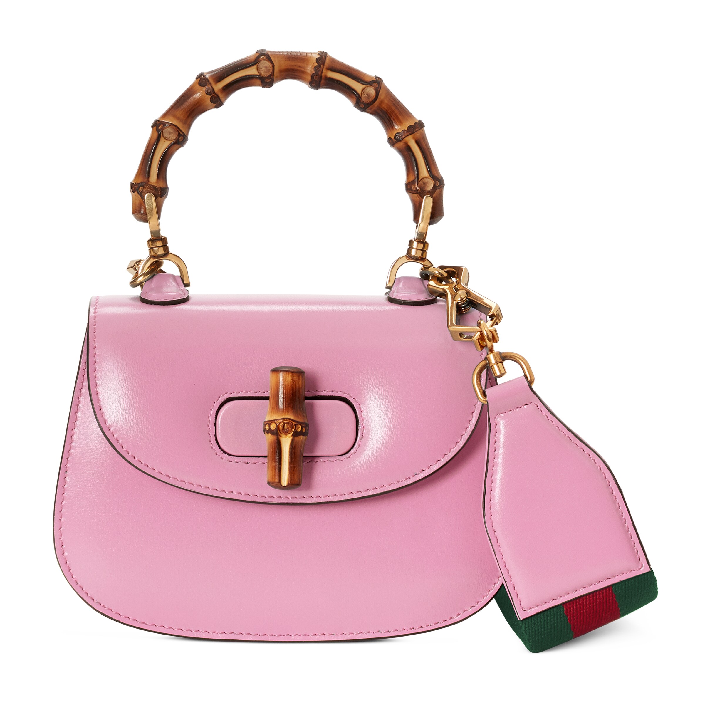 Gucci Bamboo 1947 Mini Top Handle Bag In Pink