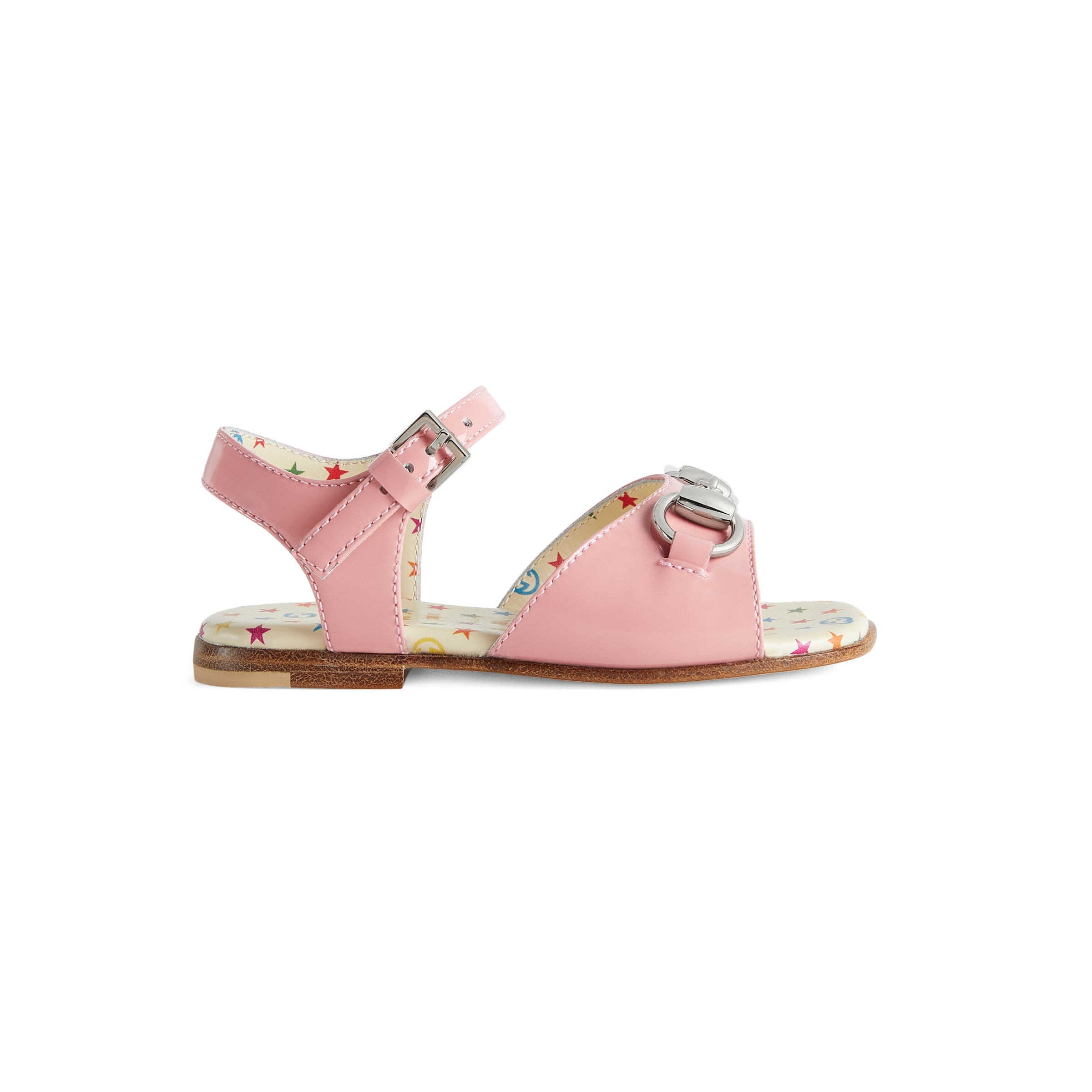 Gucci Kids' Toddler Glitter Sandal With Horsebit In Pink