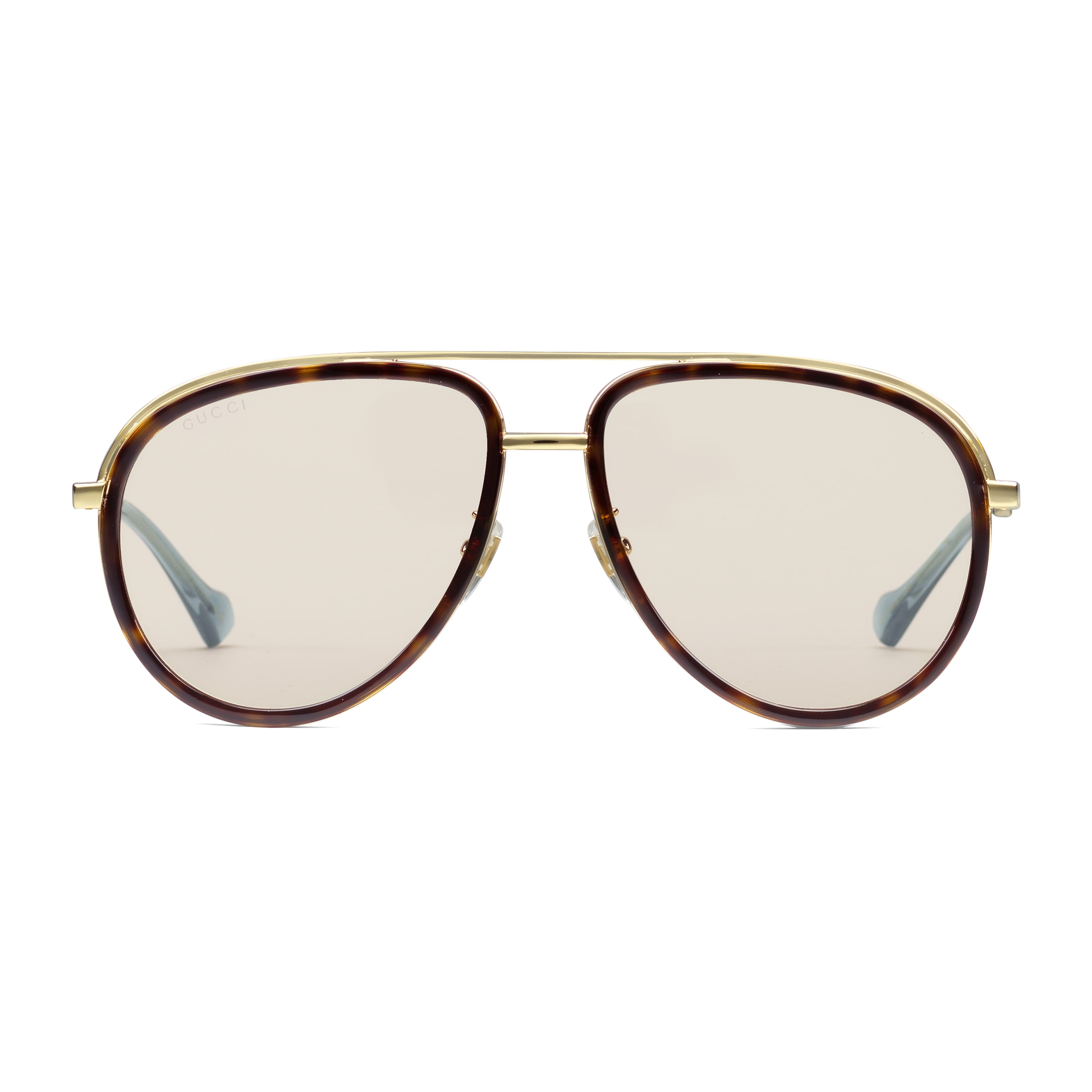 Gucci Aviator Frame Sunglasses In Brown