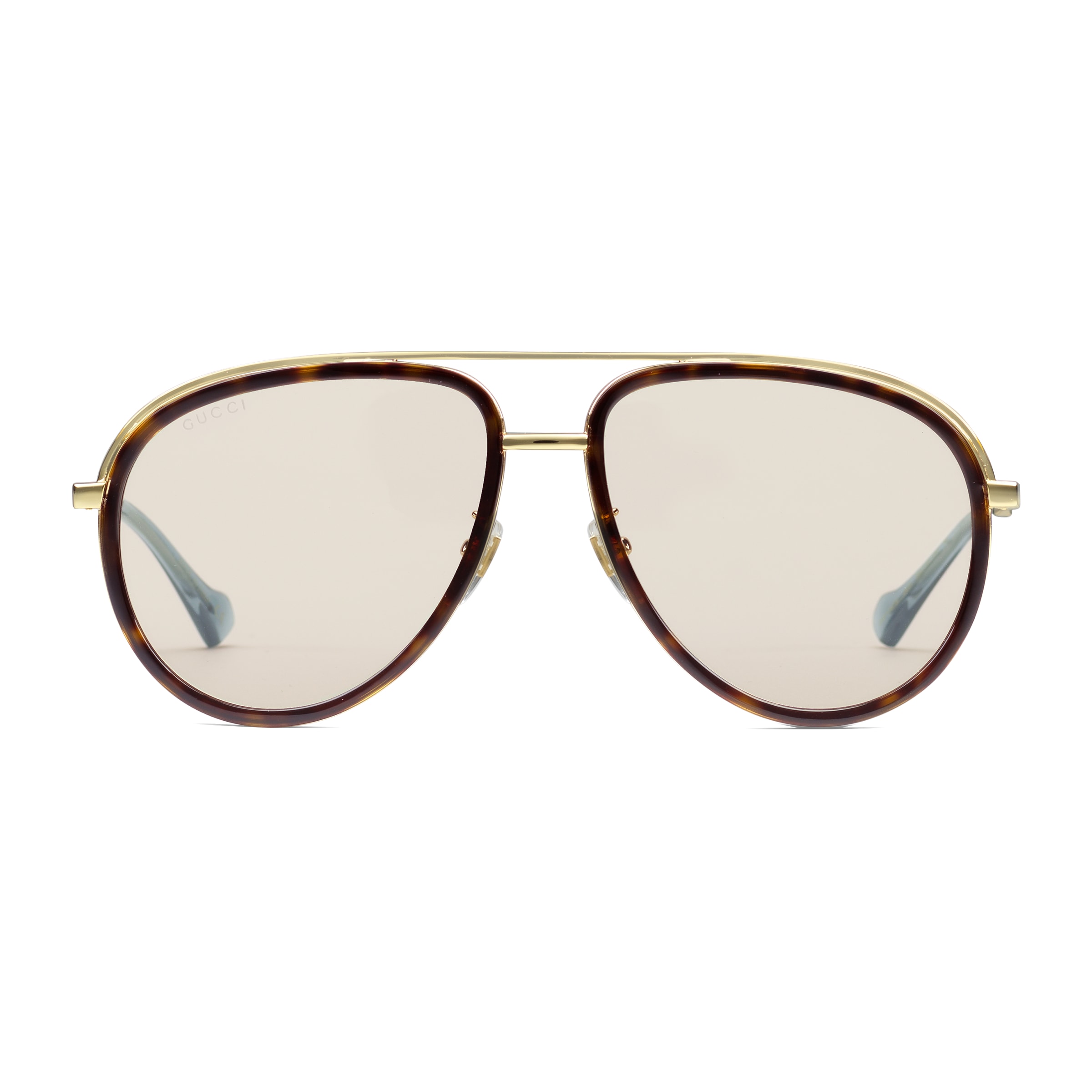 Gucci Aviator Frame Sunglasses In Brown