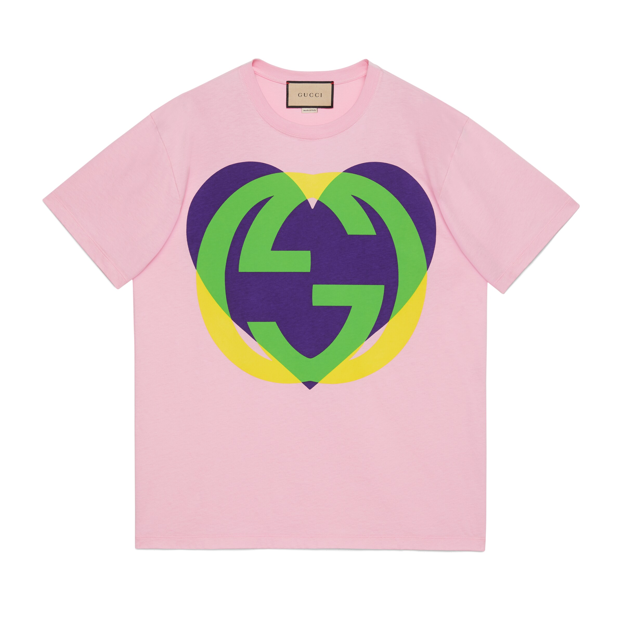 GUCCI INTERLOCKING G HEART T-SHIRT