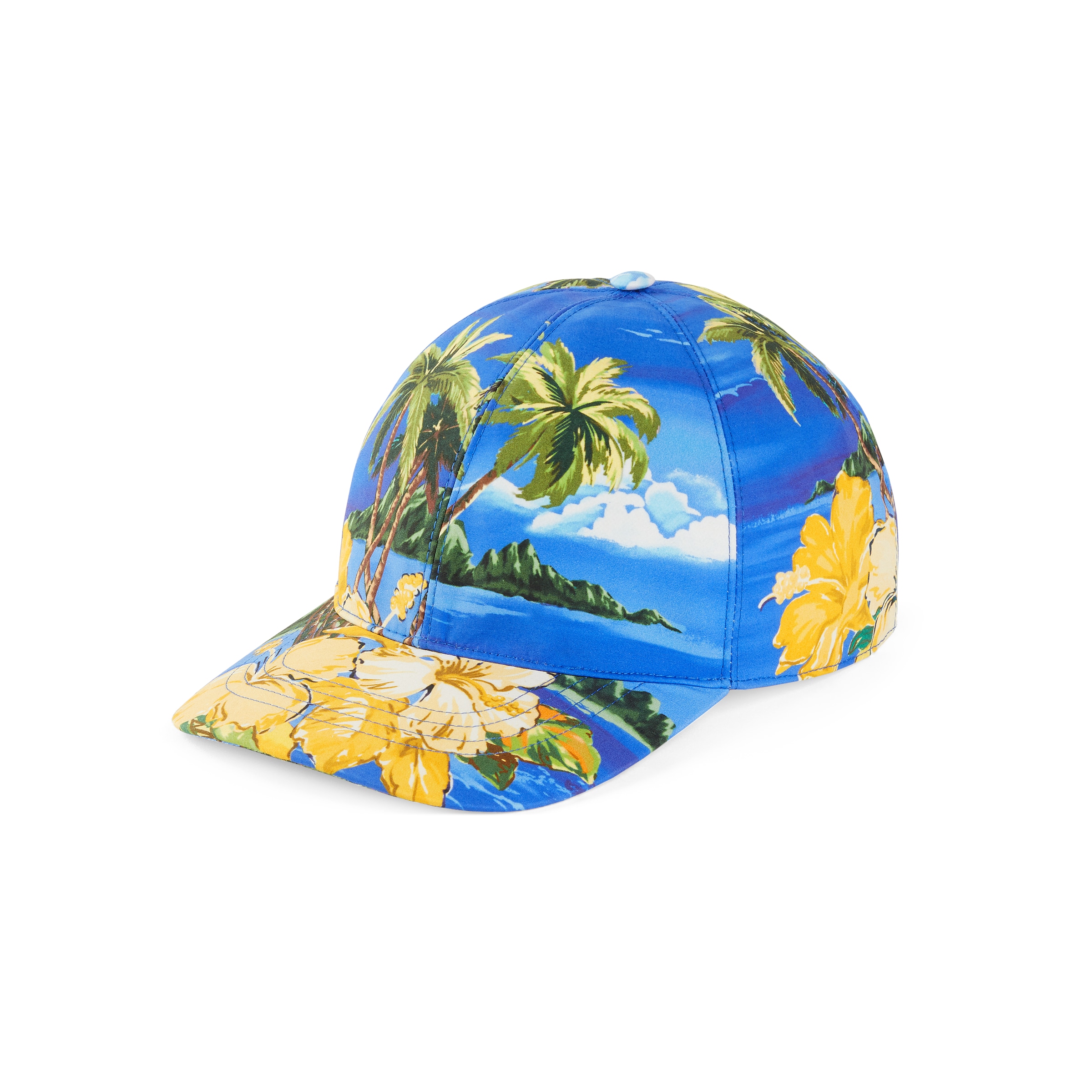 Gucci Palms And Floral Print Baseball Hat In Blue | ModeSens display picture 3