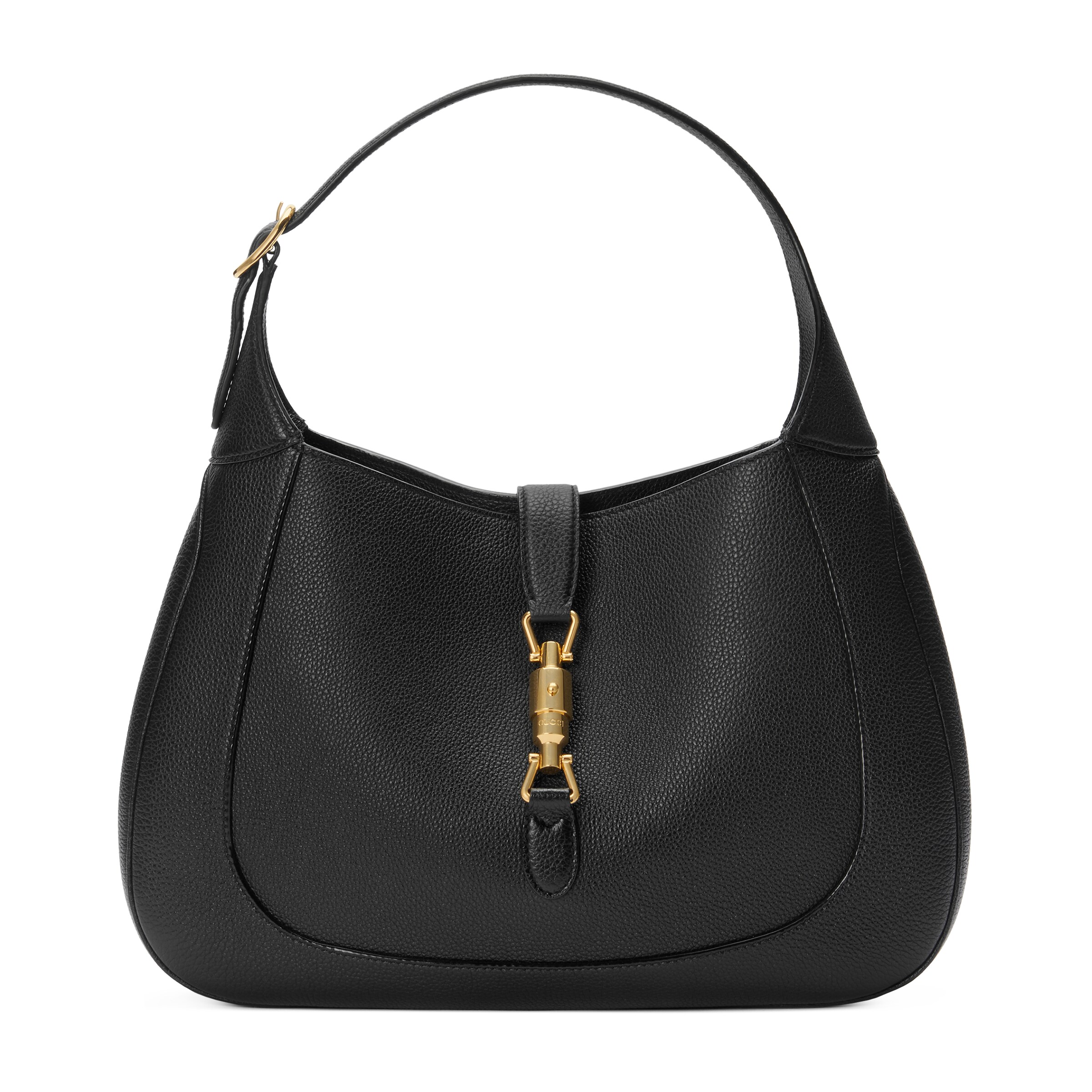 Gucci Jackie 1961 Medium Natural Grain Bag In Black