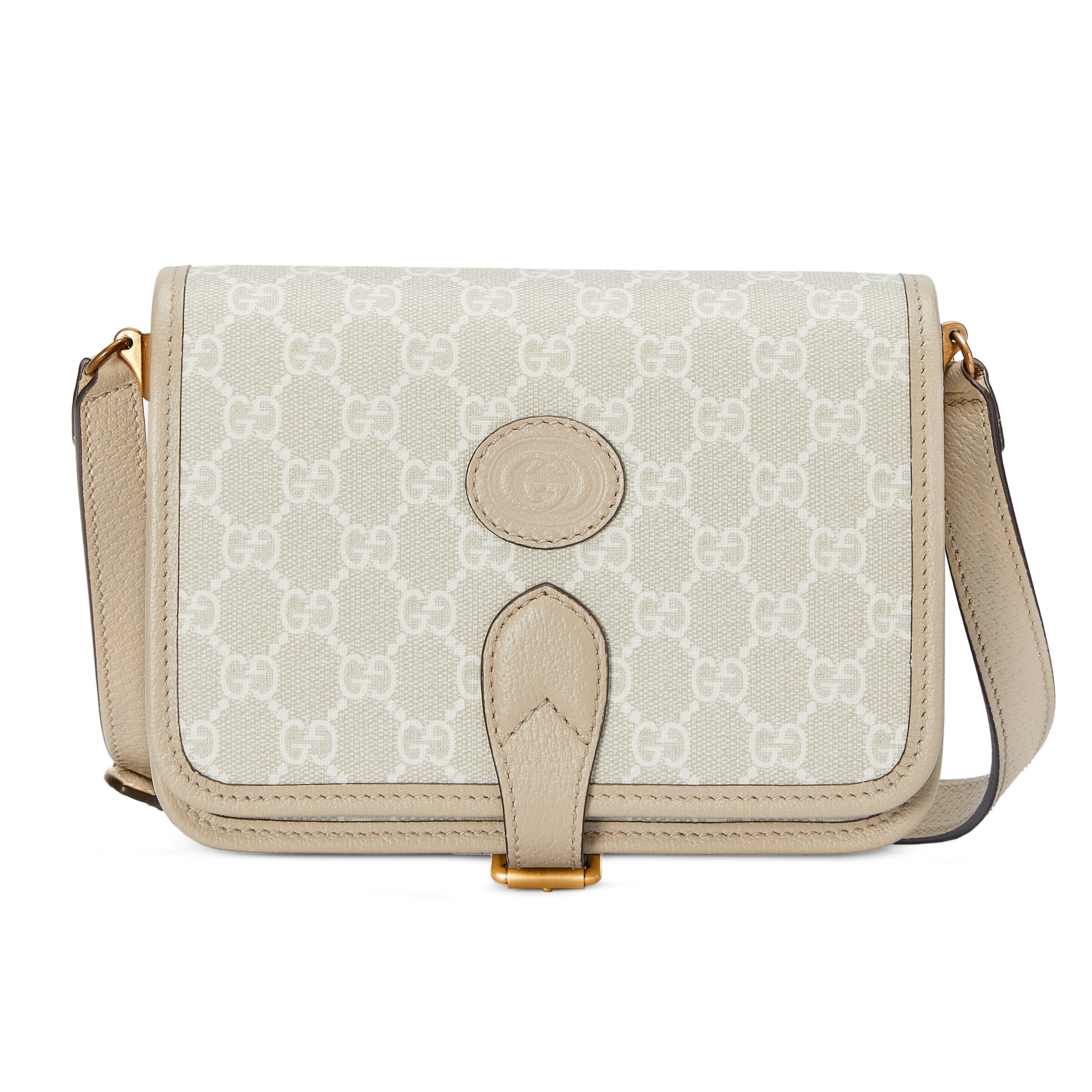Gucci Mini Shoulder Bag With Interlocking G In Weiss ModeSens