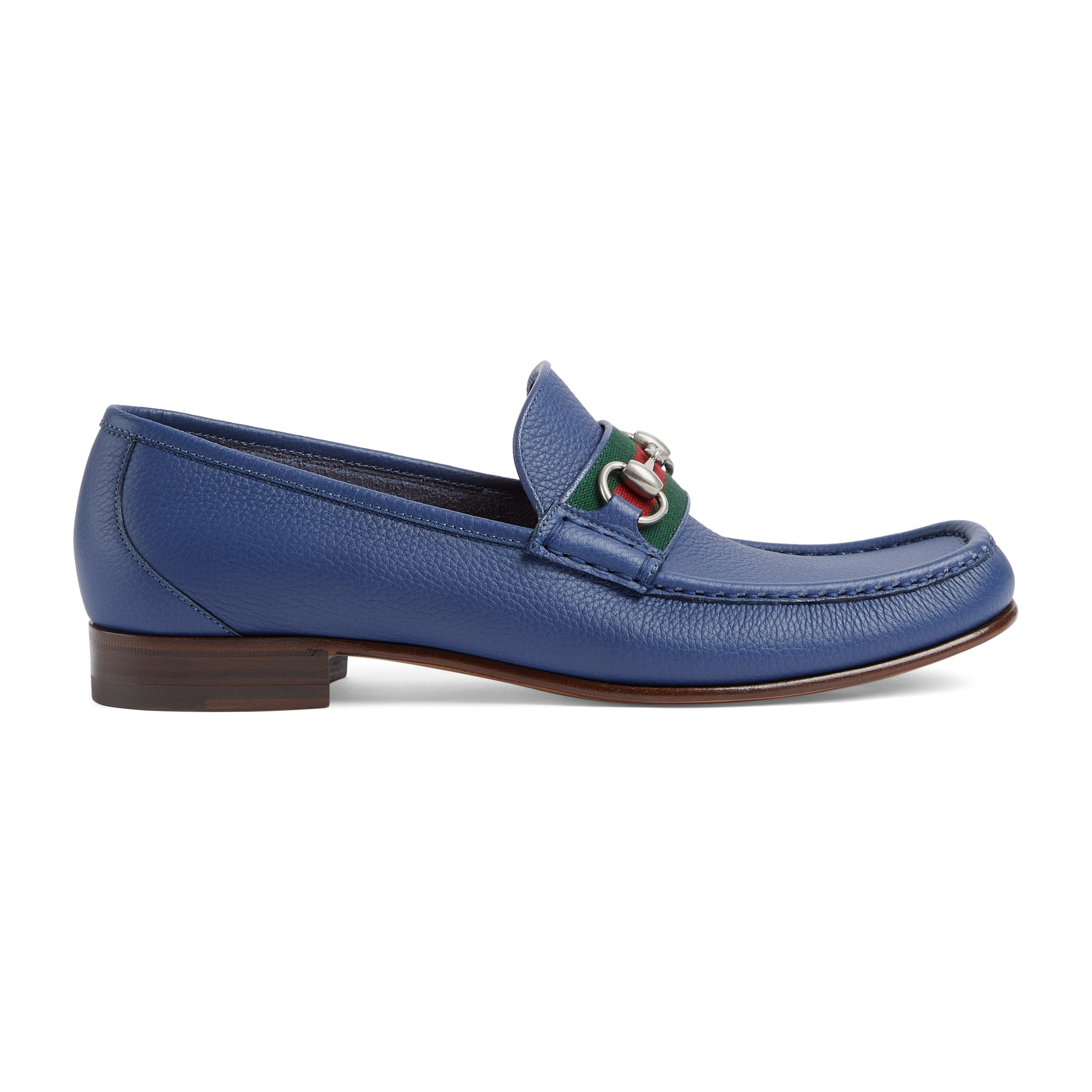 Gucci Slip-on Horsebit Loafers In Blue