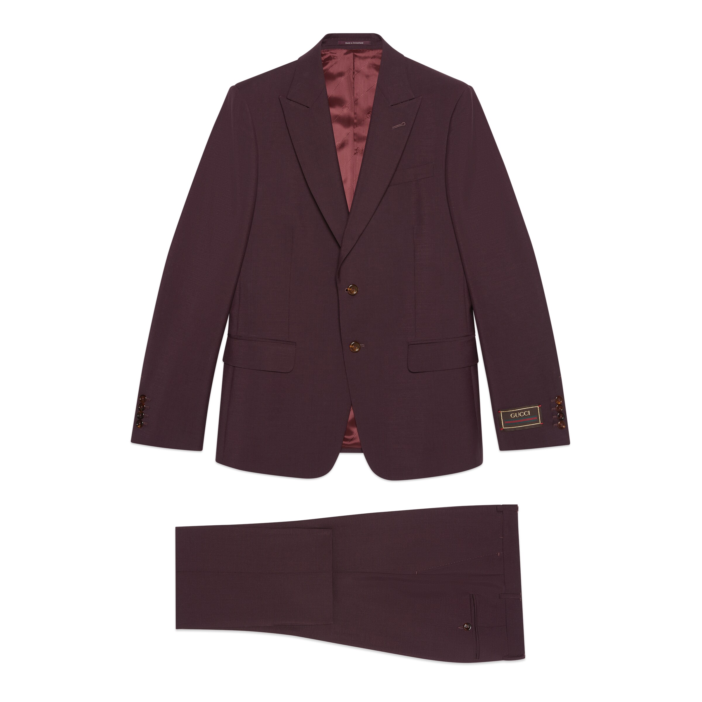 GUCCI MOHAIR WOOL FORMAL SUIT