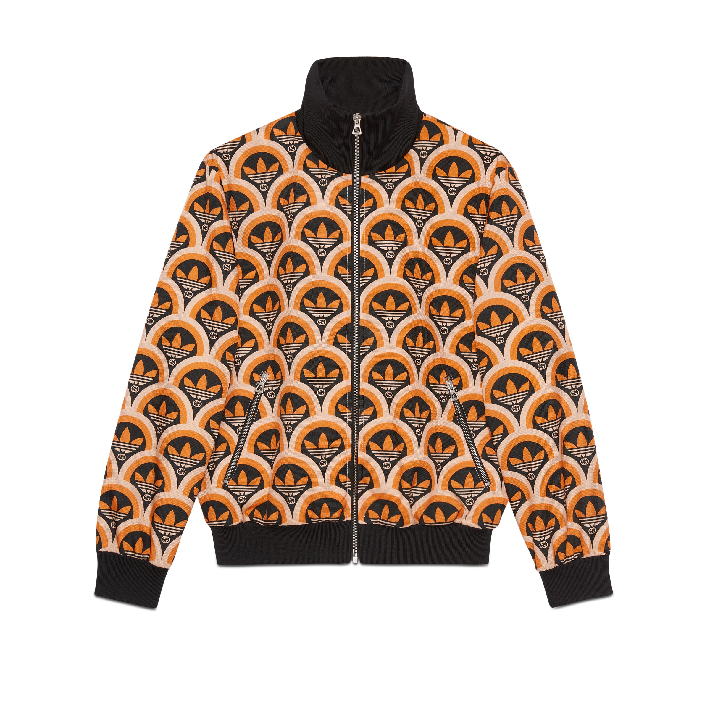 ジャケット・アウター adidas x GUCCI Trefoil Print Jacket 48 Gucci Adidas X Trefoil Print Jacket In Black | ModeSens
