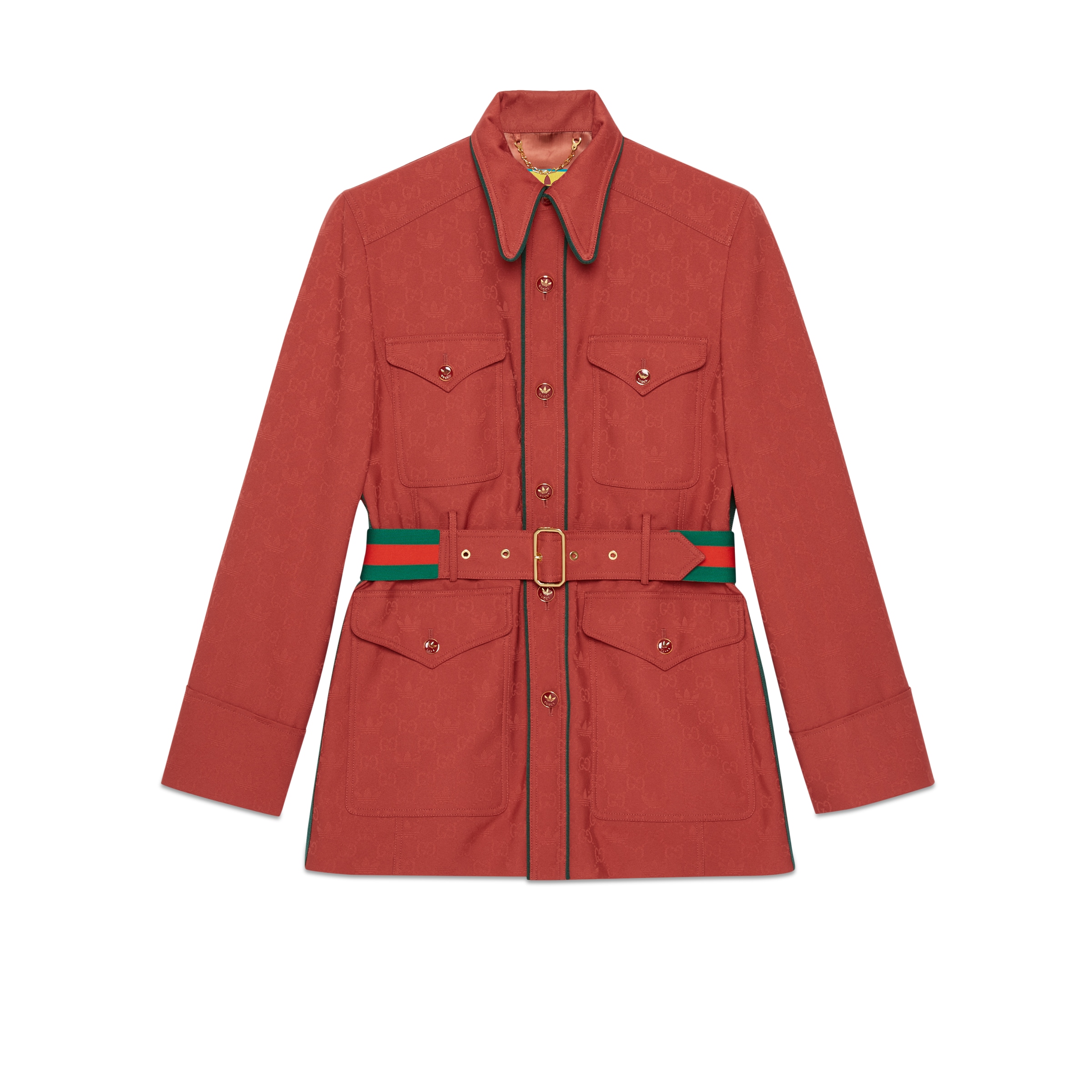 Gucci Adidas X Gg Trefoil Jacquard Jacket In Red ModeSens