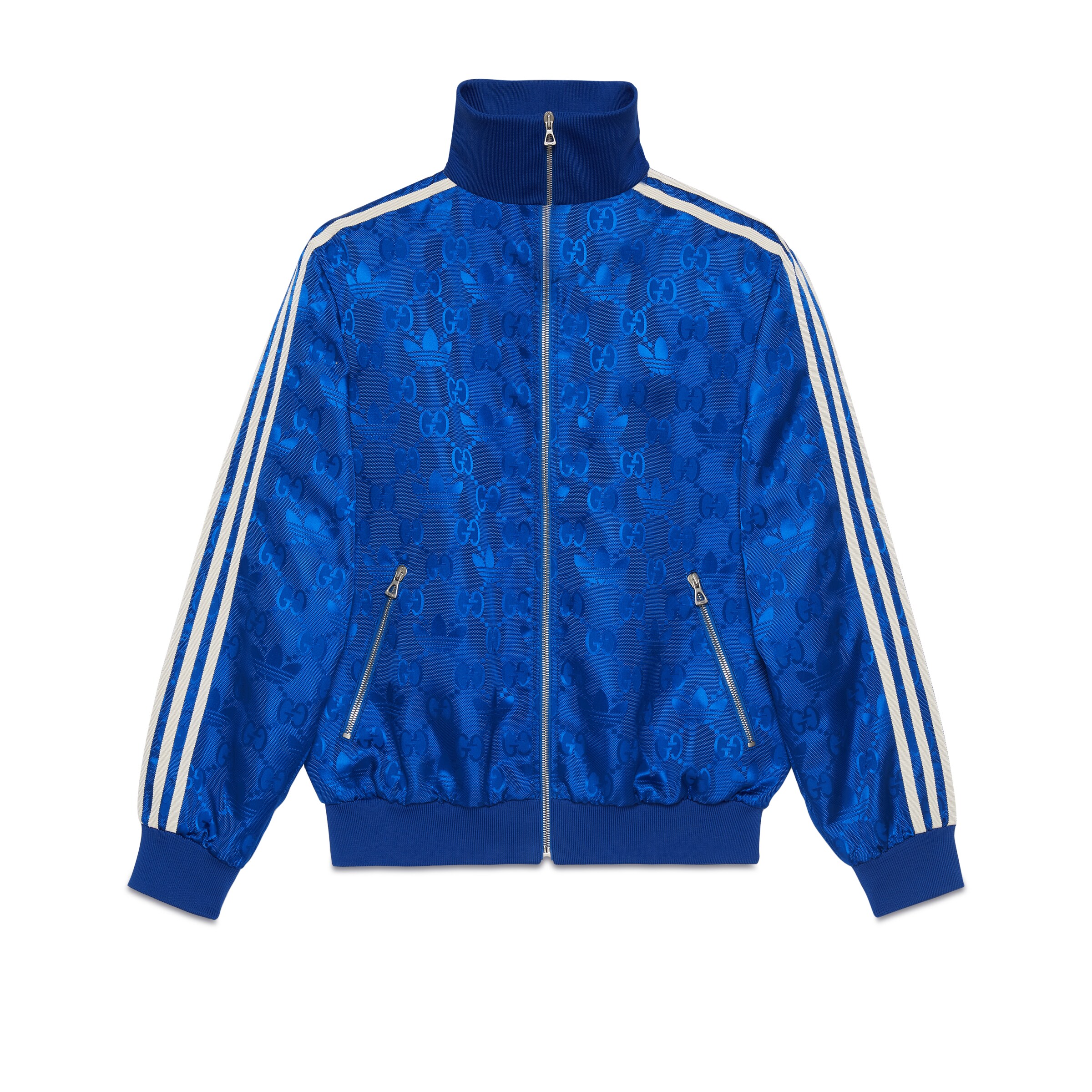 Gucci Adidas X Gg Trefoil Jacquard Jacket In Blue ModeSens