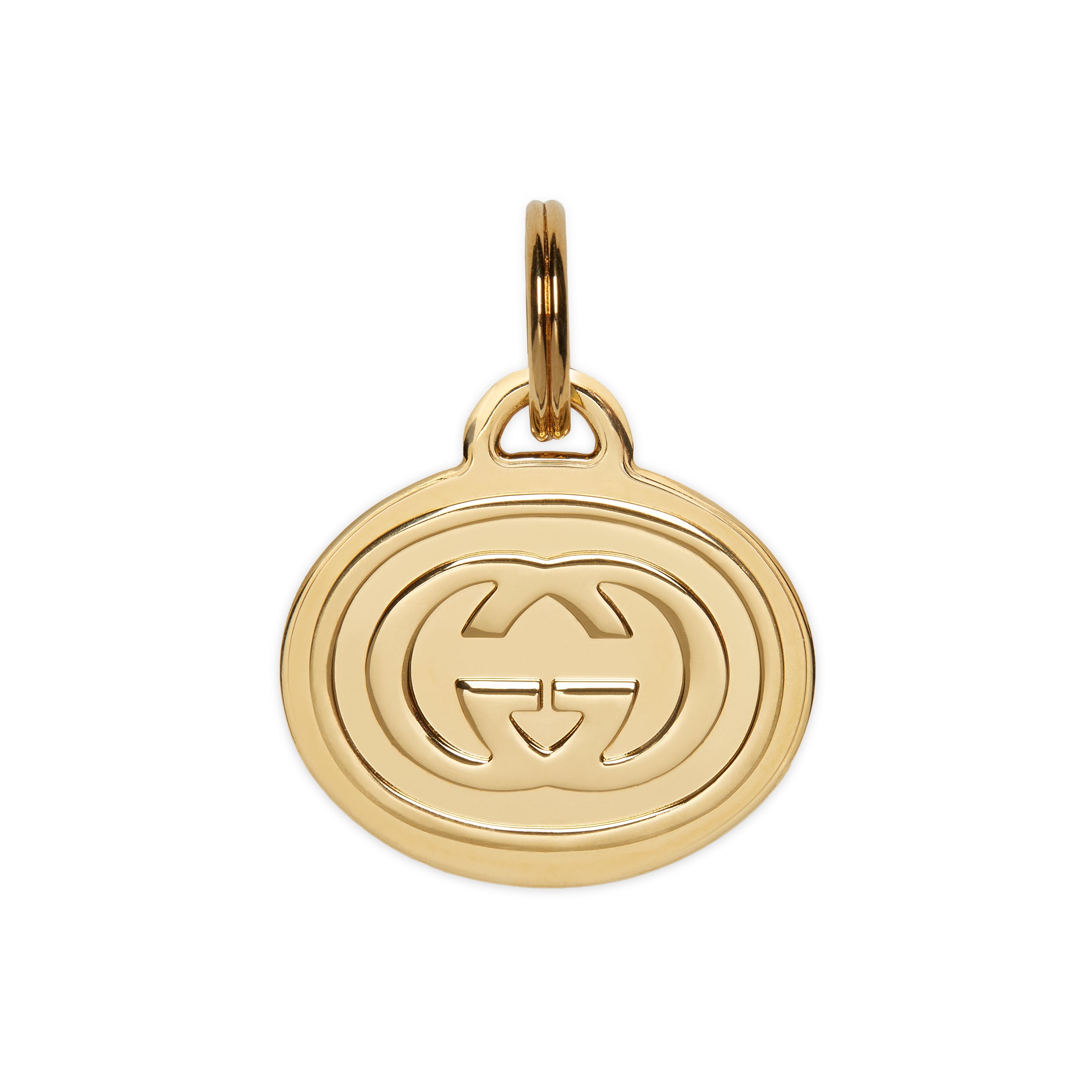 Gucci Interlocking G Pet Tag In Gold