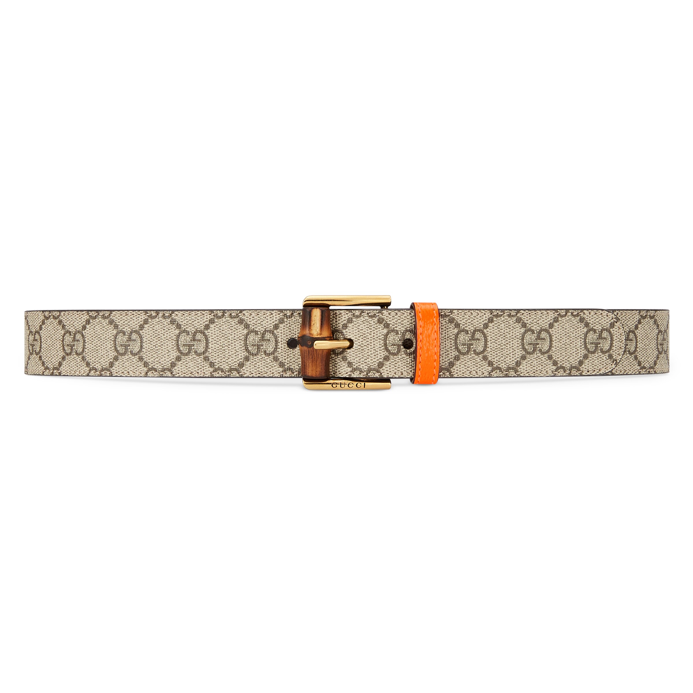 Gucci Belt With Bamboo Buckle In Beige