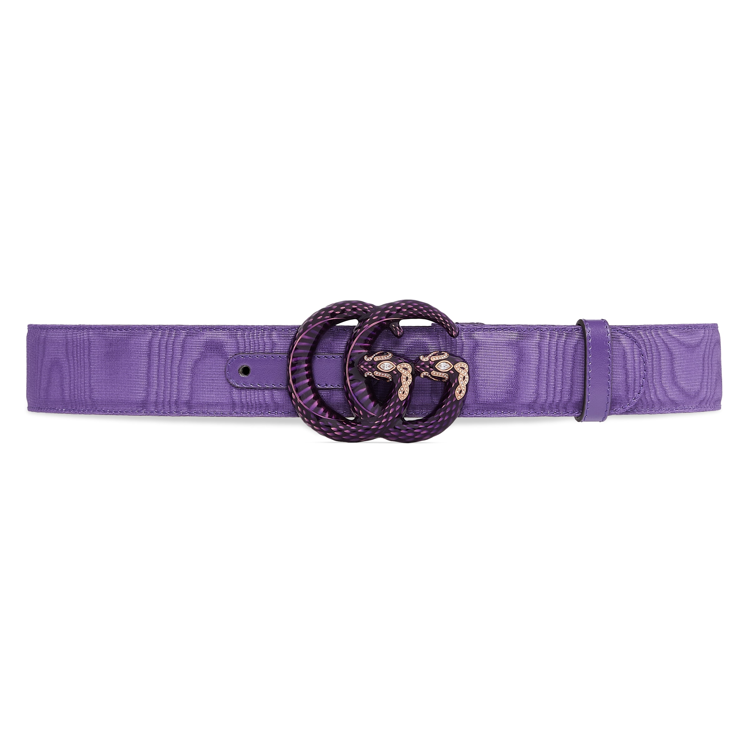 Gucci Belt With Double G Snake Buckle In Black | ModeSens