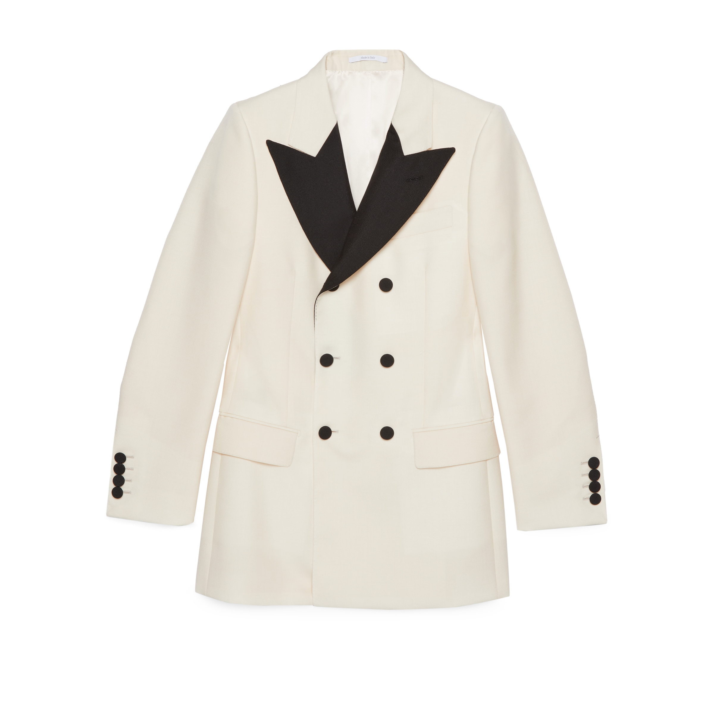 Gucci Double-breasted Wool And Mohair Blazer In White