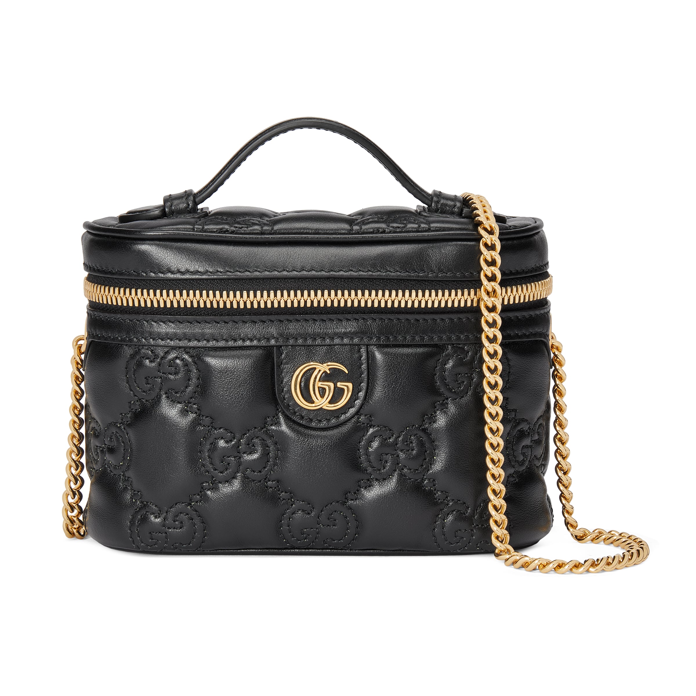 Gucci Gg Matelassé Top Handle Mini Bag In Black ModeSens