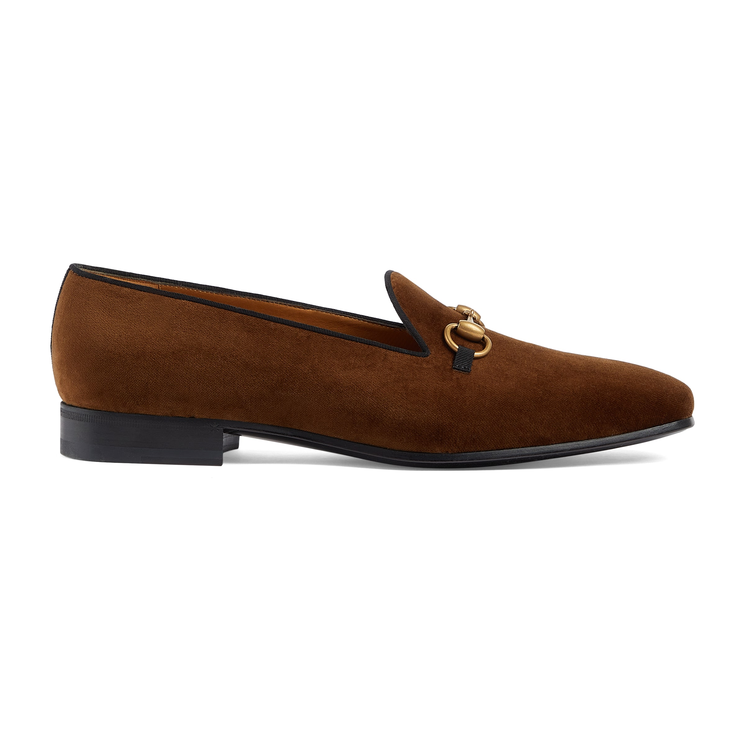 Gucci Men's Loafer With Horsebit, Brown, Velvet ModeSens