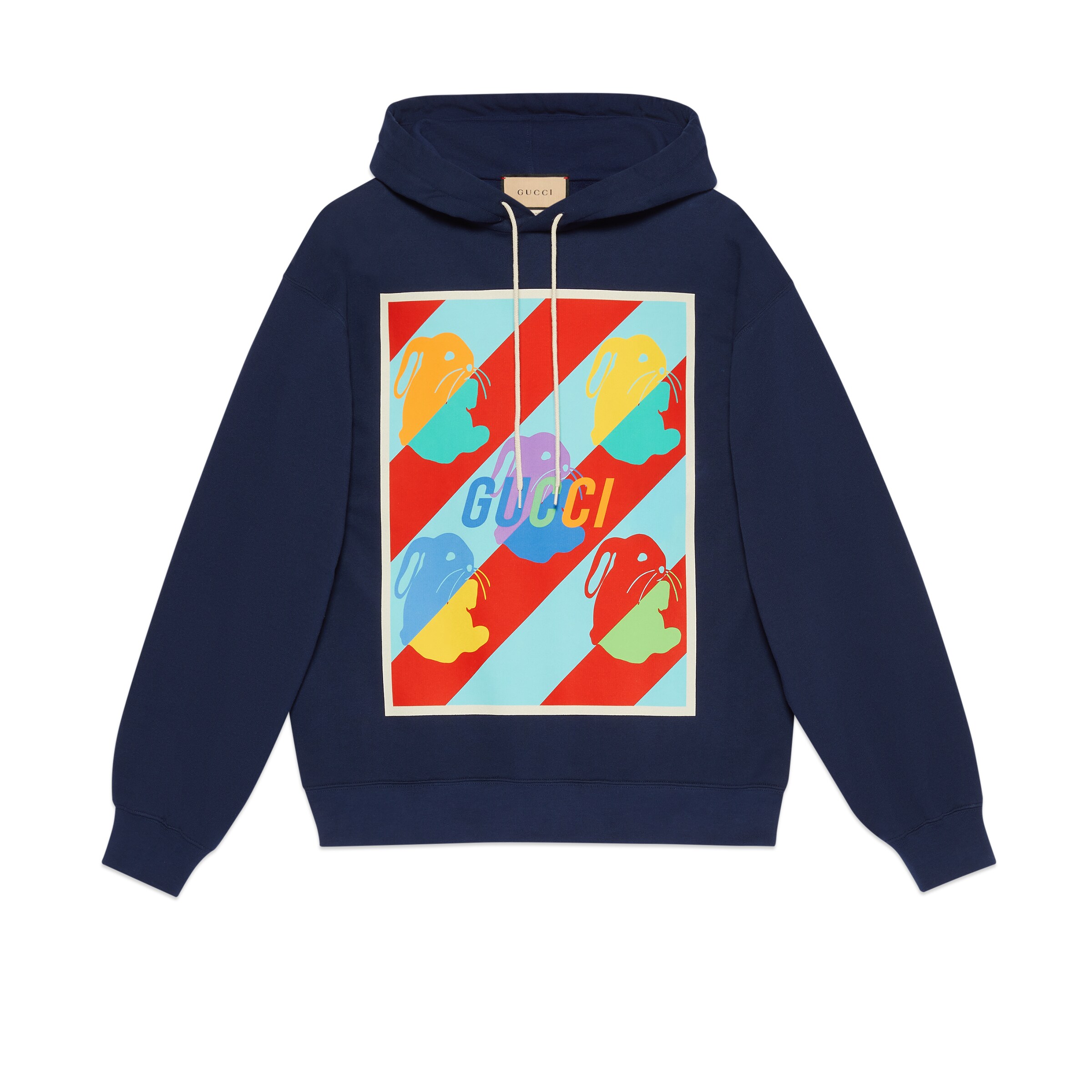 GUCCI GUCCI SWEATSHIRT AUS BAUMWOLLJERSEY MIT HASEN-PRINT