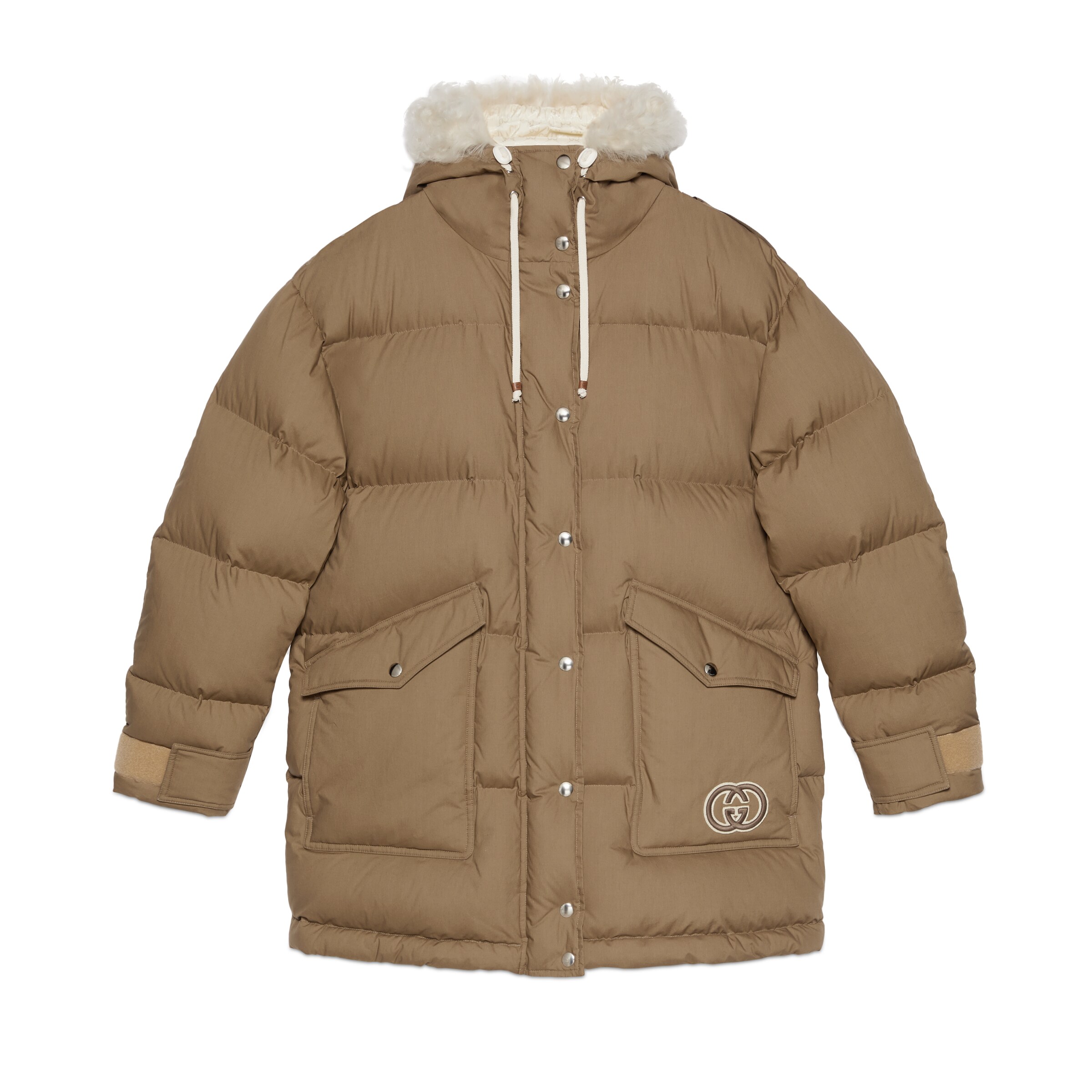 Gucci Padded Cotton Puffer Jacket In Neutrals ModeSens