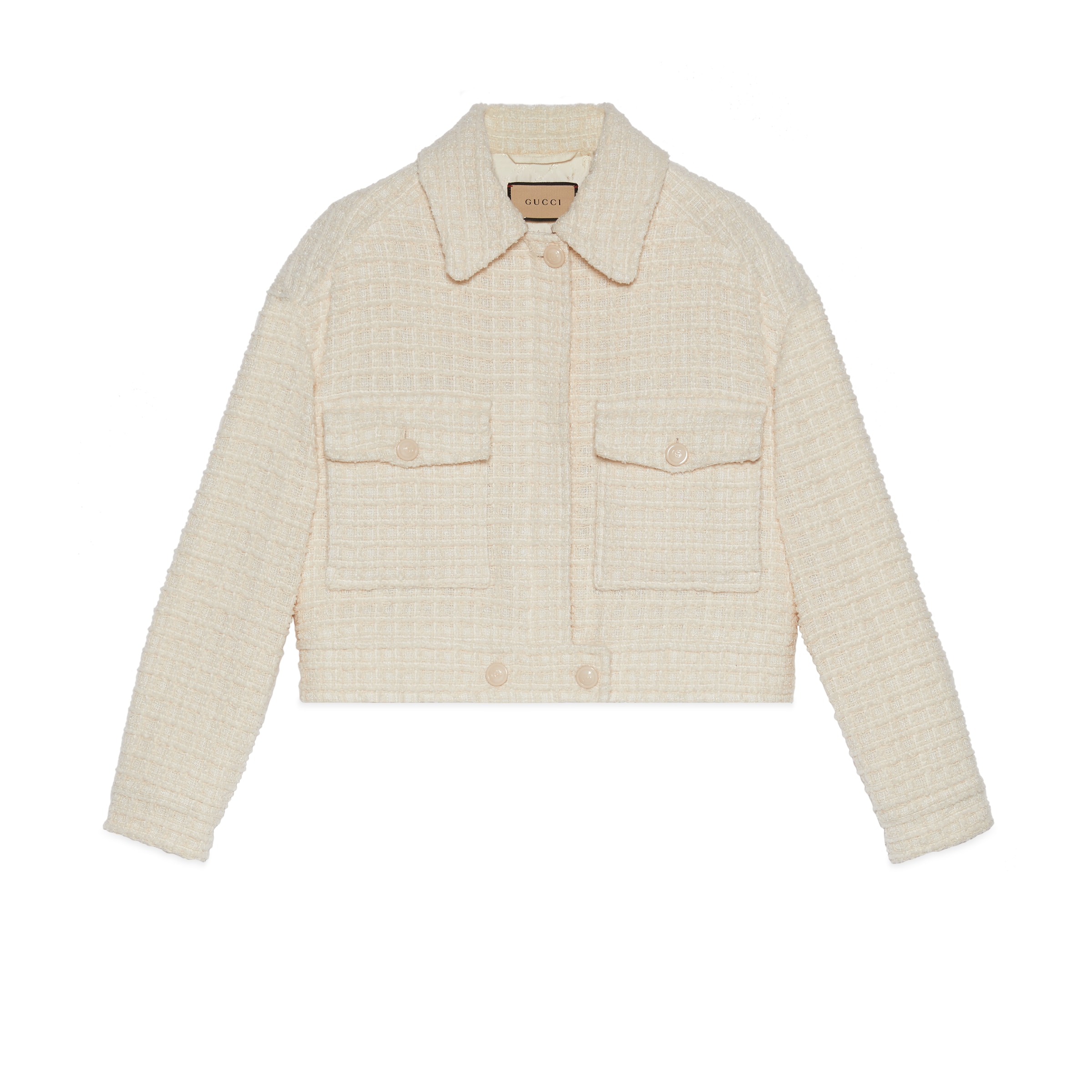 Gucci Tweed Jacket In White