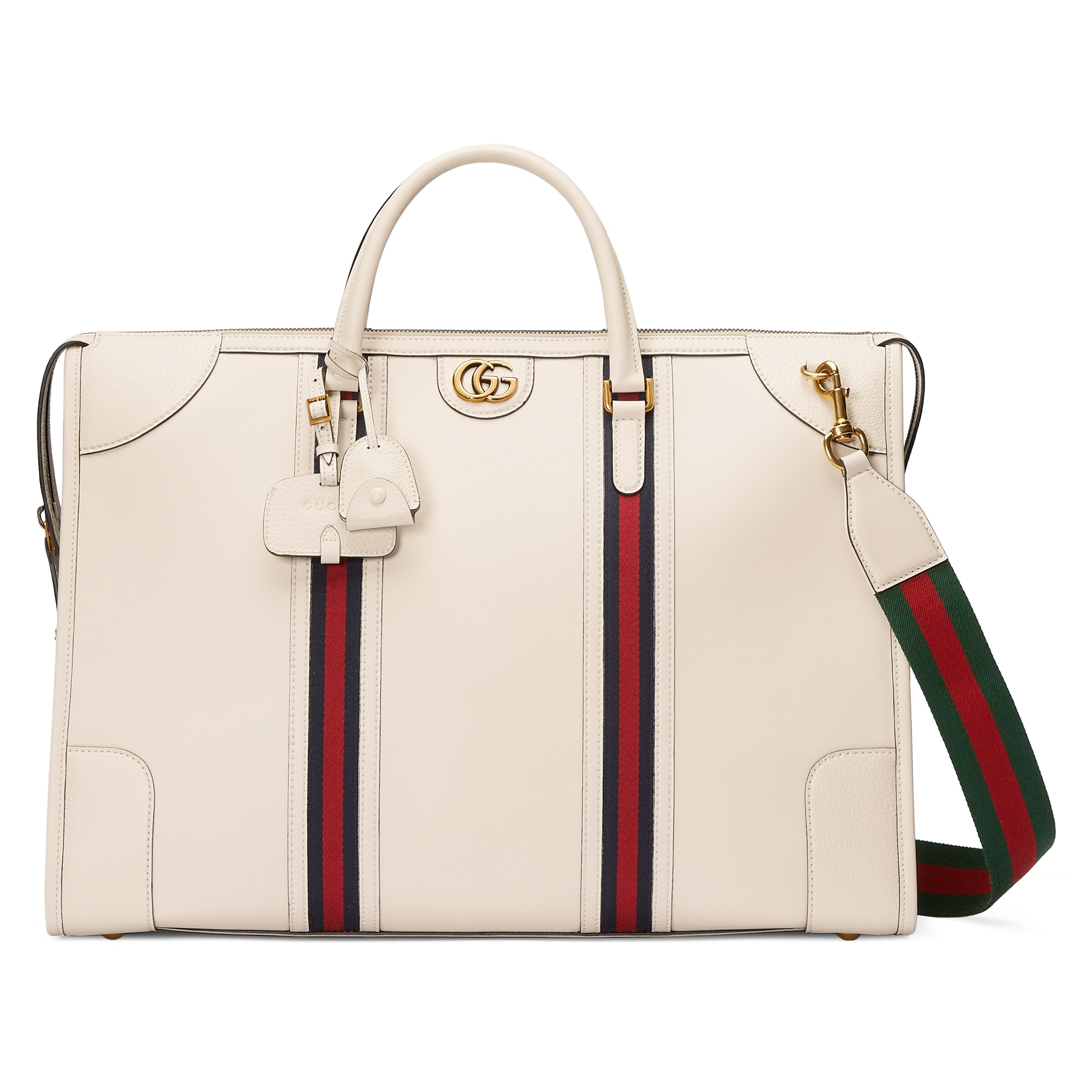 Gucci Extra Large Duffle Bag With Double G In White