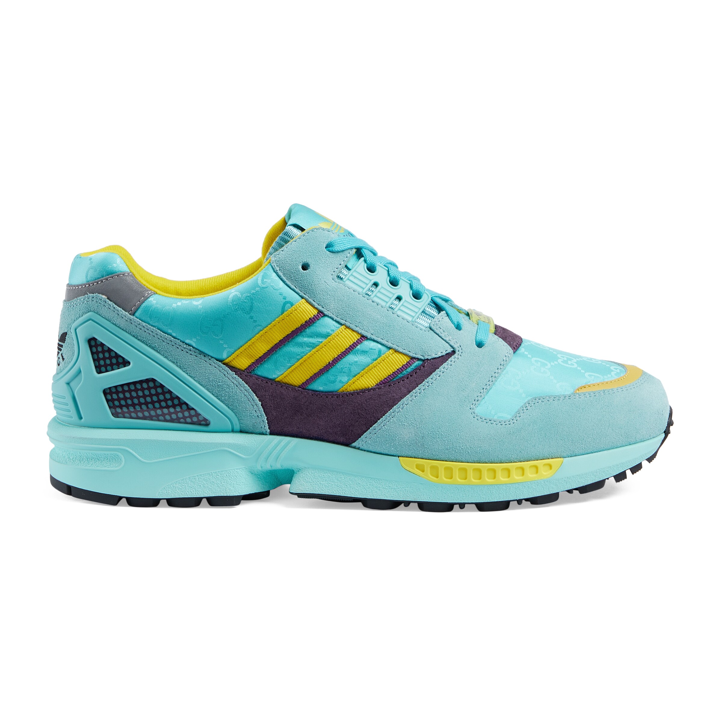 adidas gazelle silver green womens Adidas x Gucci Men's Gazelle Leather Metallic Gold Low Top Sneakers