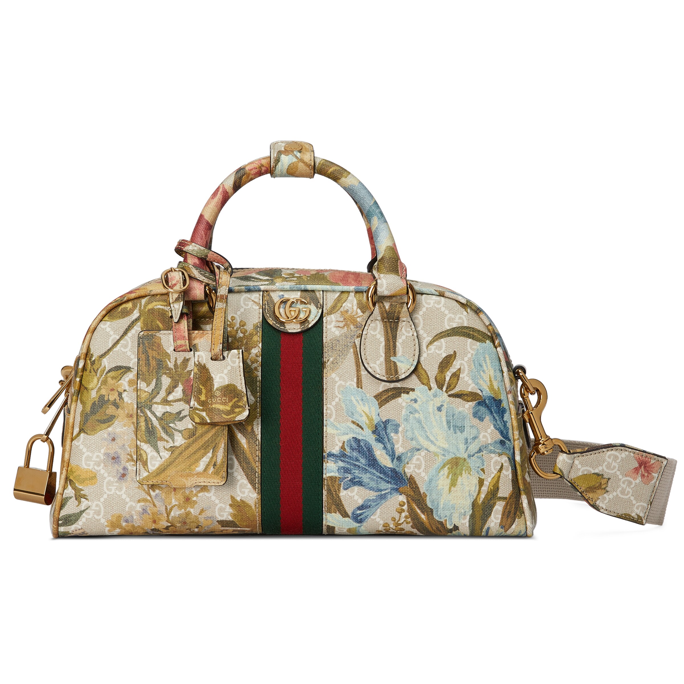 Gucci Ophidia Gg Flora Medium Bag In White ModeSens