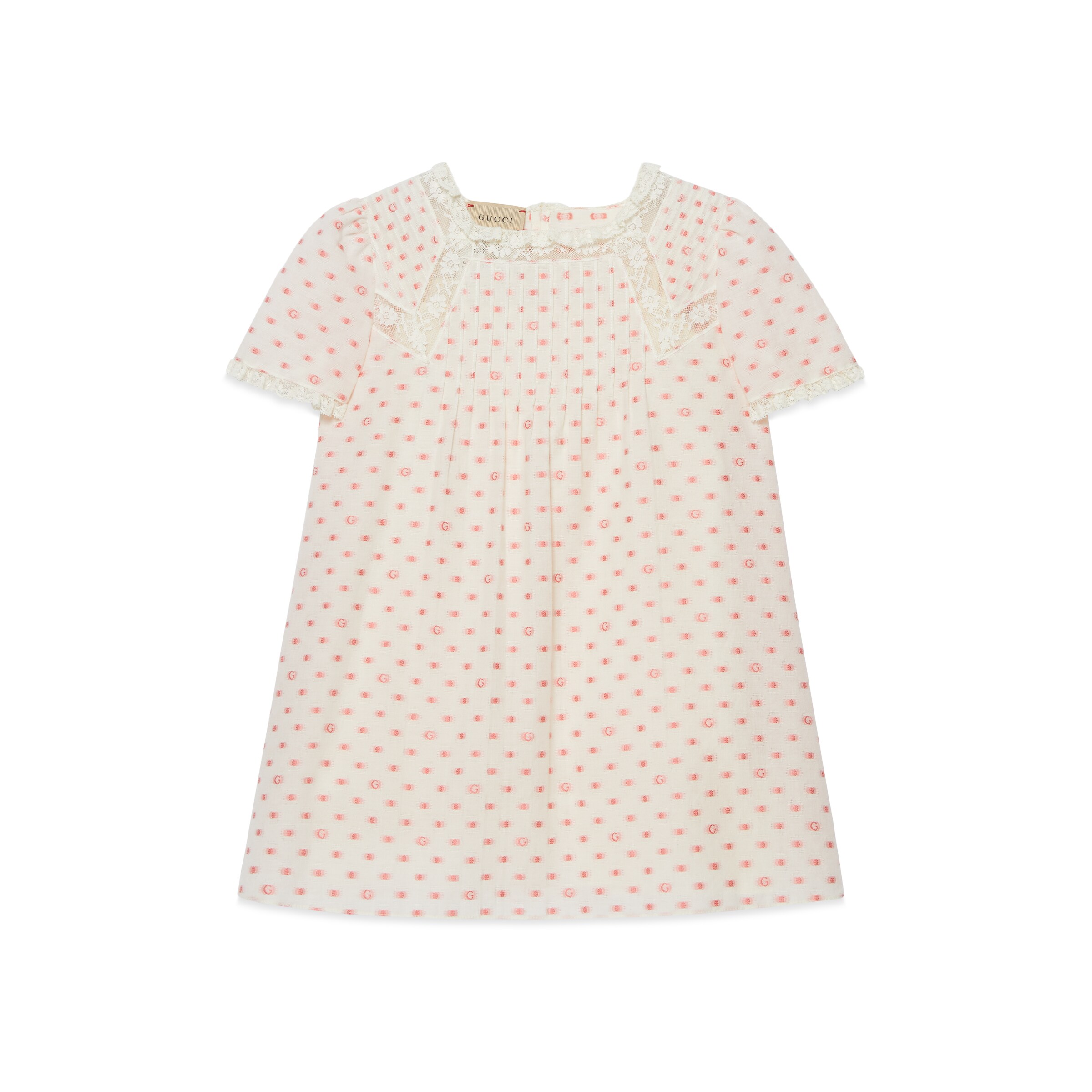 GUCCI KINDERKLEID AUS BAUMWOLLE MIT G UND PUNKTEMUSTER