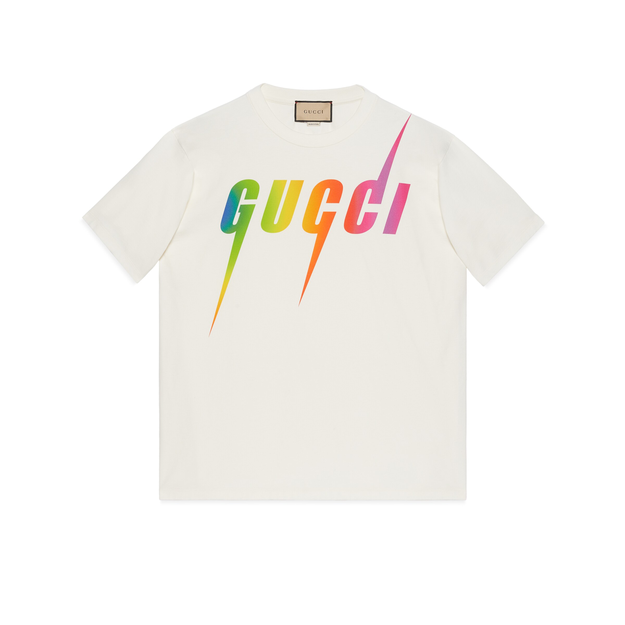 Gucci Print Cotton T-shirt In White