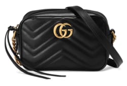 Black Leather GG Marmont Matelasse Mini Bag Zip Top Closure GUCCI Canada