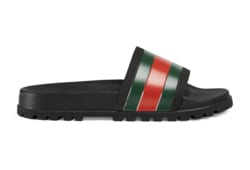 Men's Gucci Napa 2024 Leather/rubber slides size 9 made in Italy