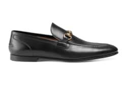 Black Leather Gucci Jordaan Loafer GUCCI US