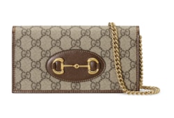 Gucci Horsebit 1955 wallet with chain in GG Supreme GUCCI UK