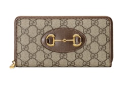 Gucci Horsebit 1955 zip around wallet in GG Supreme/brown | GUCCI® US