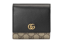 GG Marmont bi color medium wallet in black leather and GG Supreme GUCCI Canada