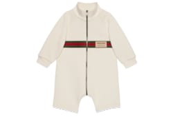 GUCCI Ivory Logo Label Baby Romper